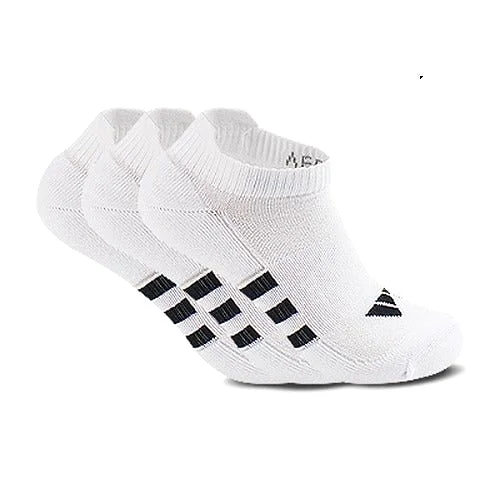 ADIDAS UNISEX PERFORMANCE CUSHIONED LOW 3 PAIRS WHITE SOCKS