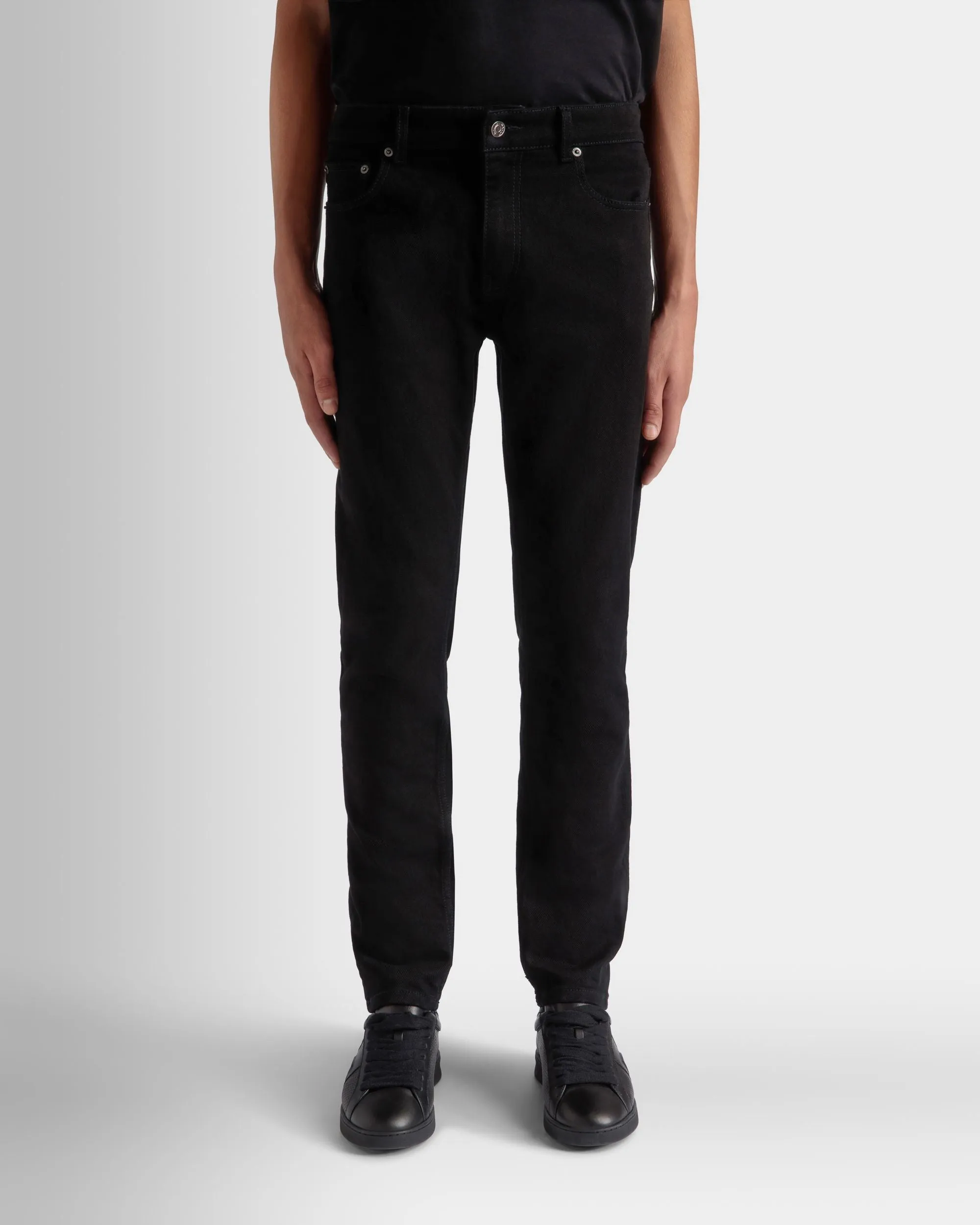 Adrien Brody Travel Collection Denim Pants In Black Mix Cotton 