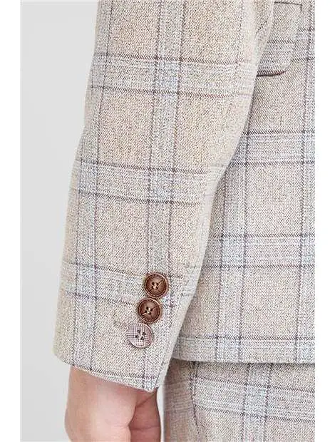 Antique Rogue Saint Cream Check Tweed Jacket