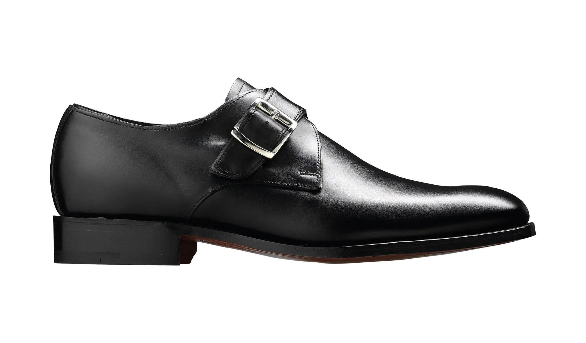 Barker Northcote Single Monk Shoe- Black Calf