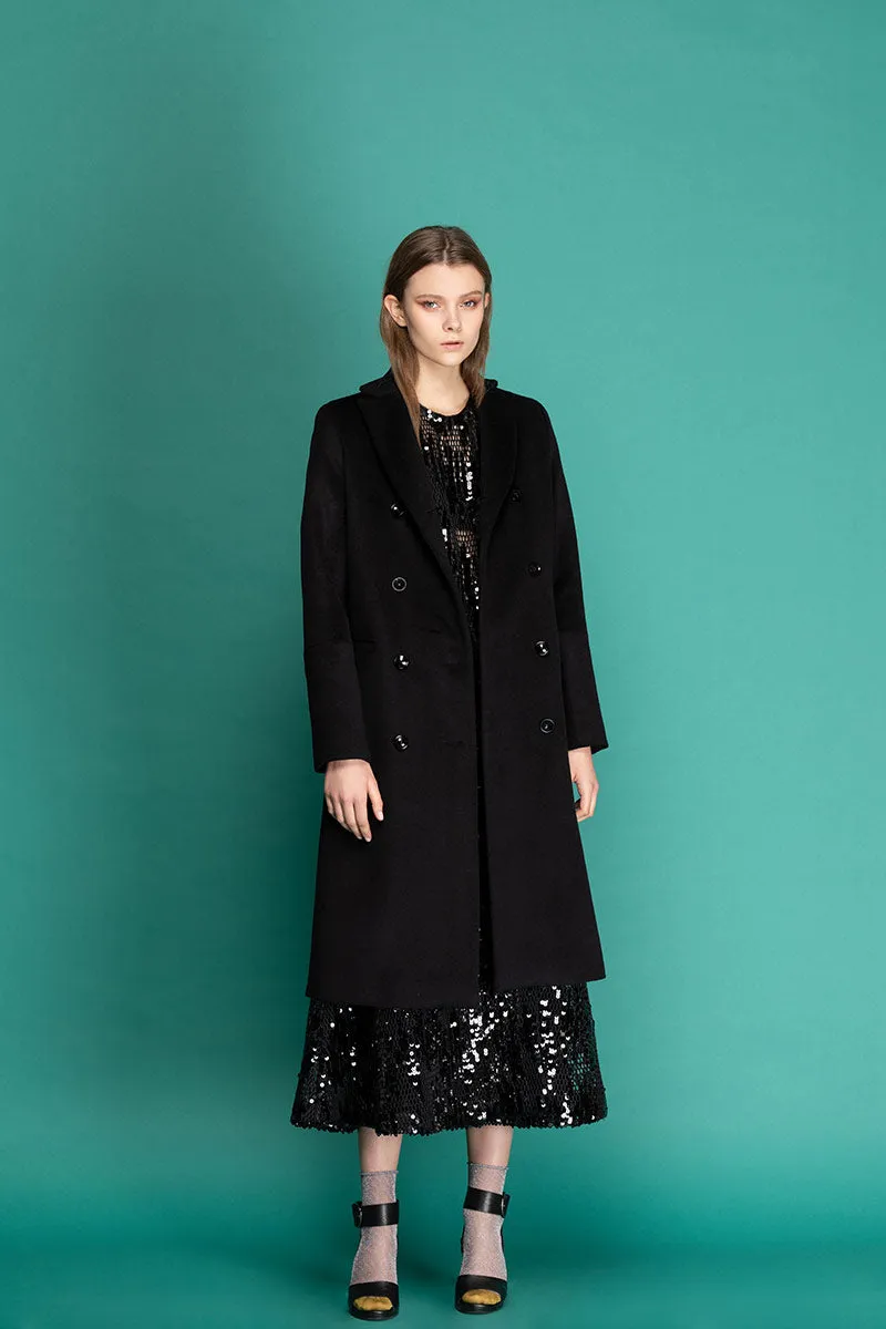 BENITA Cashmere Coat - Black