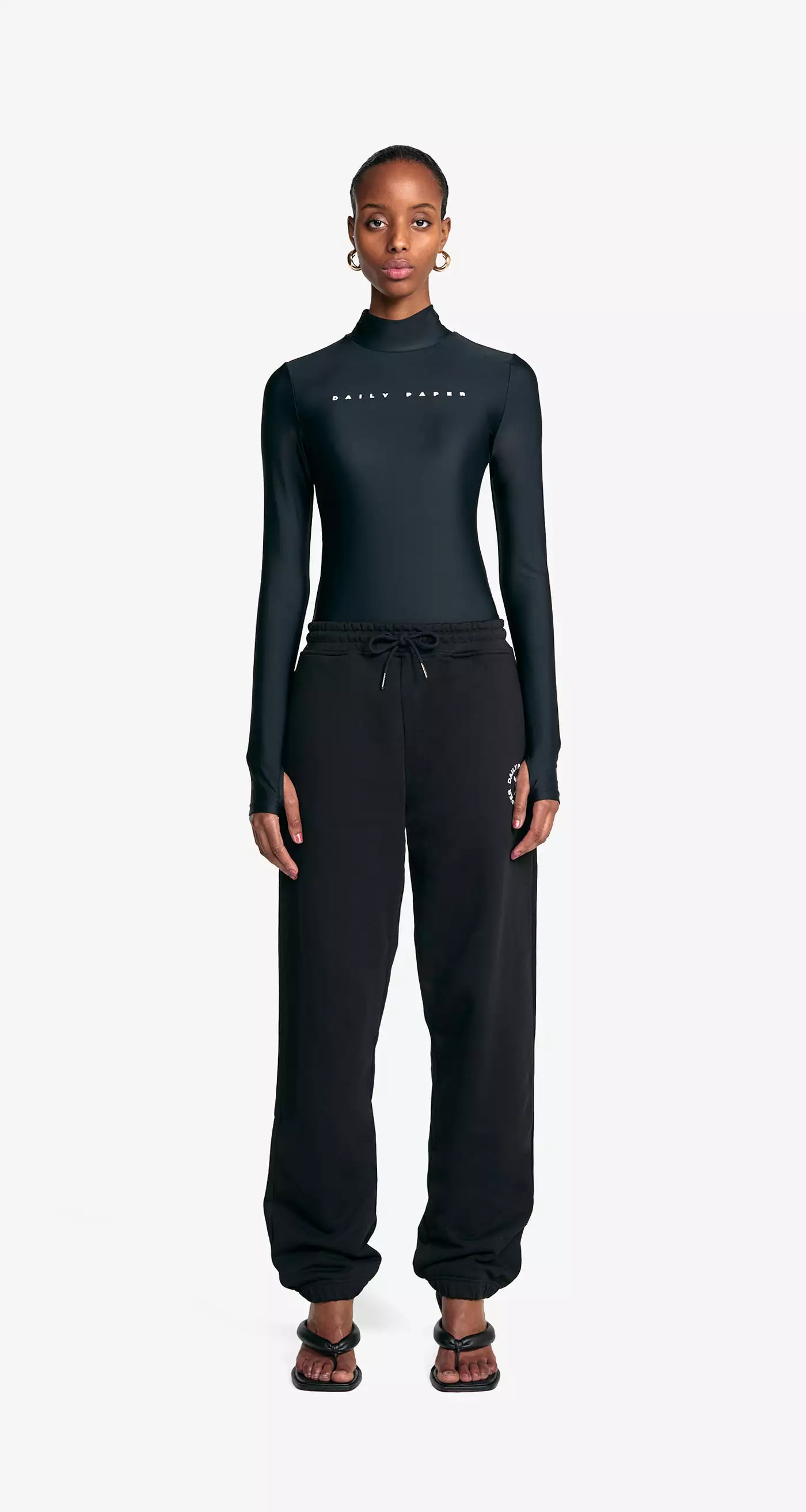 Black Circle Jog Pants