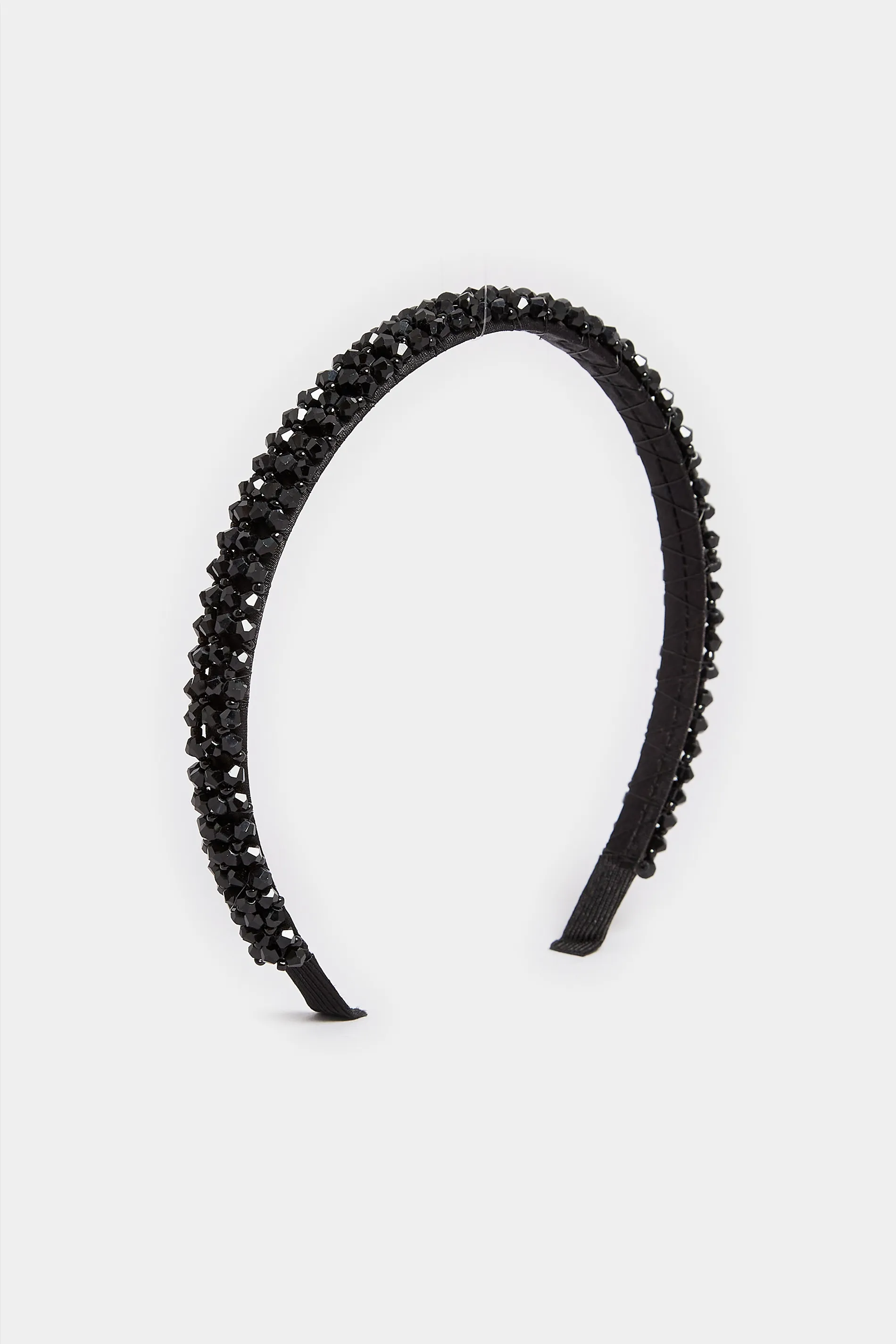 Black Crystal Beaded Headband