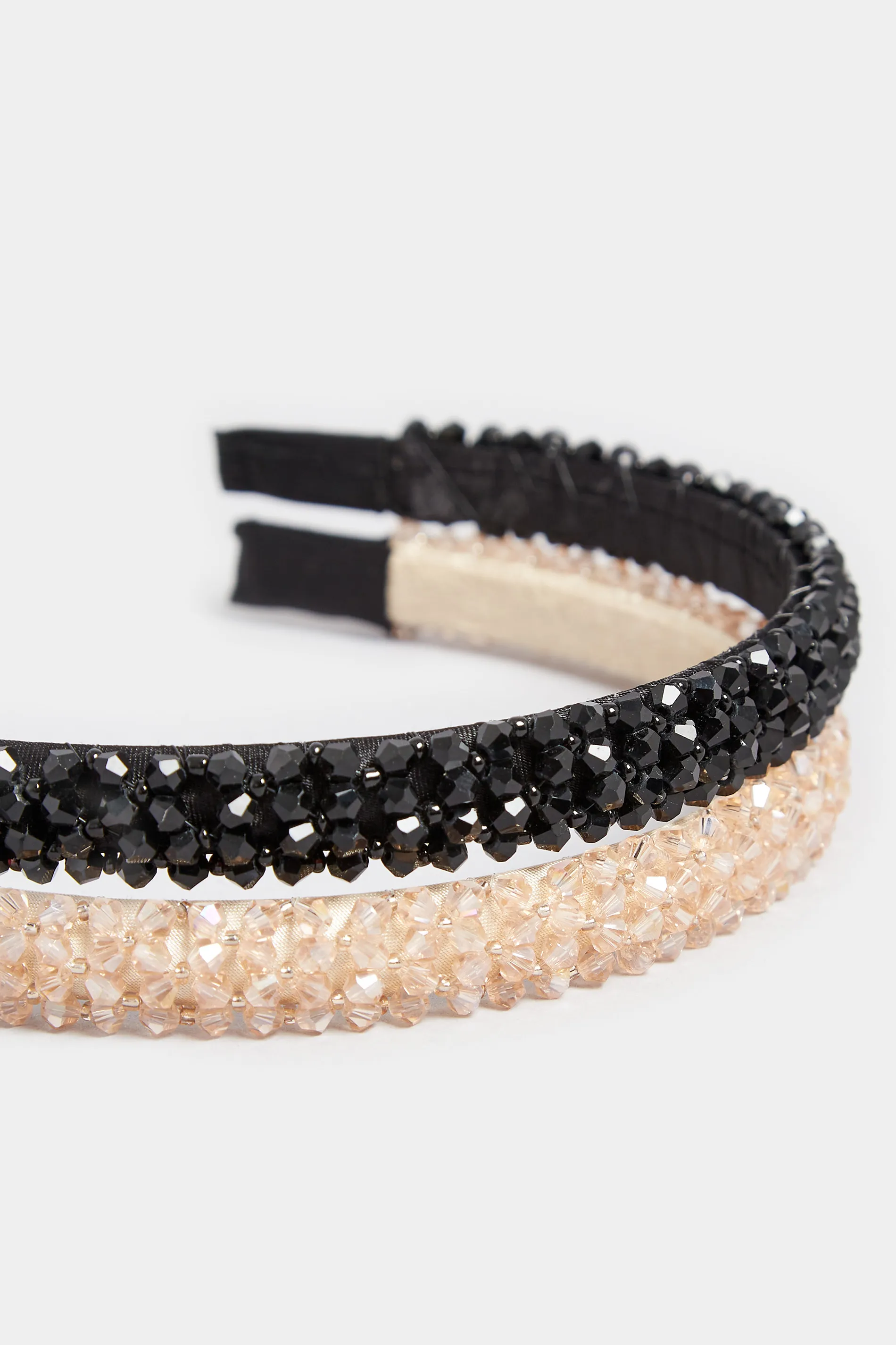 Black Crystal Beaded Headband