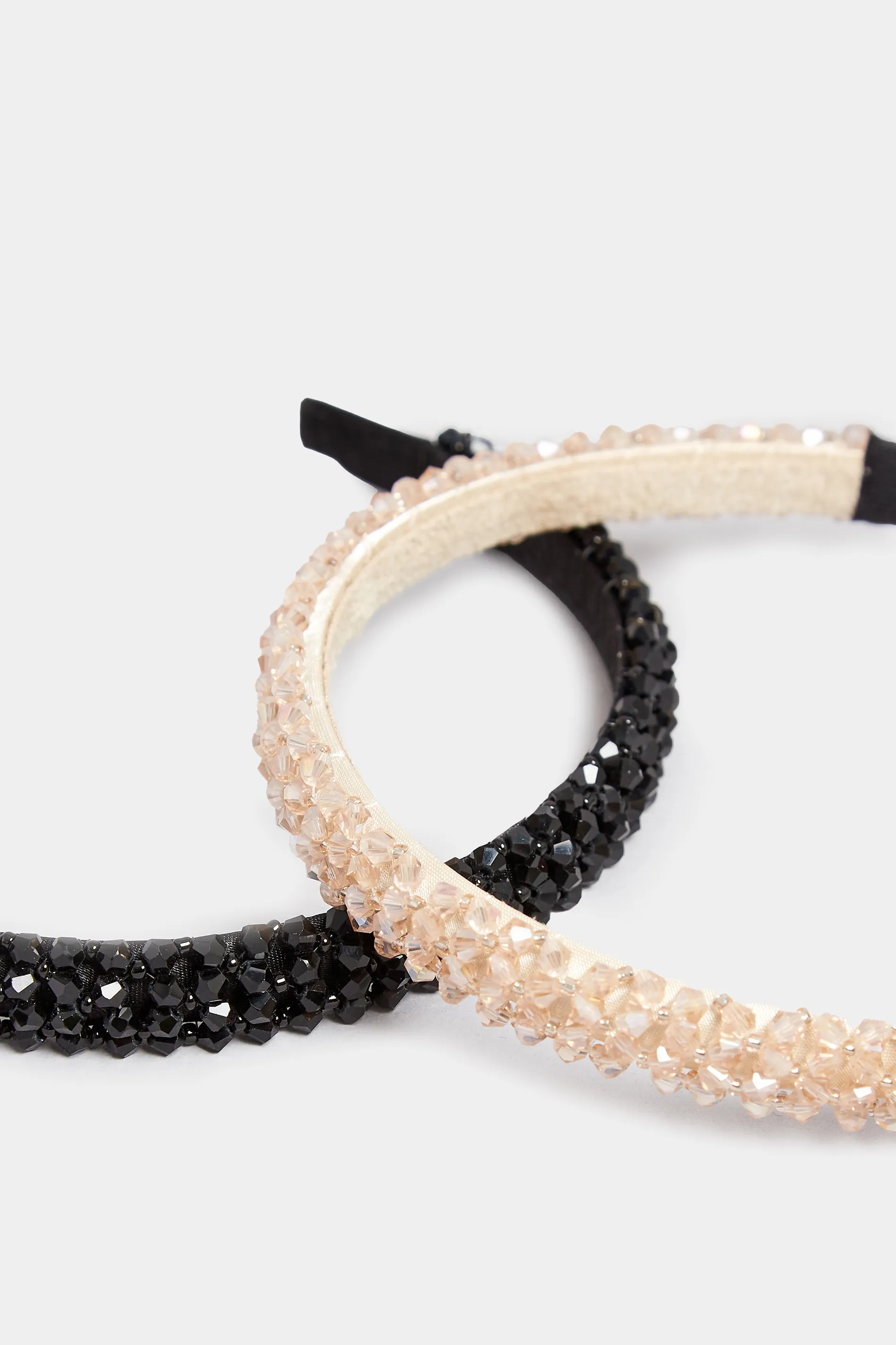 Black Crystal Beaded Headband