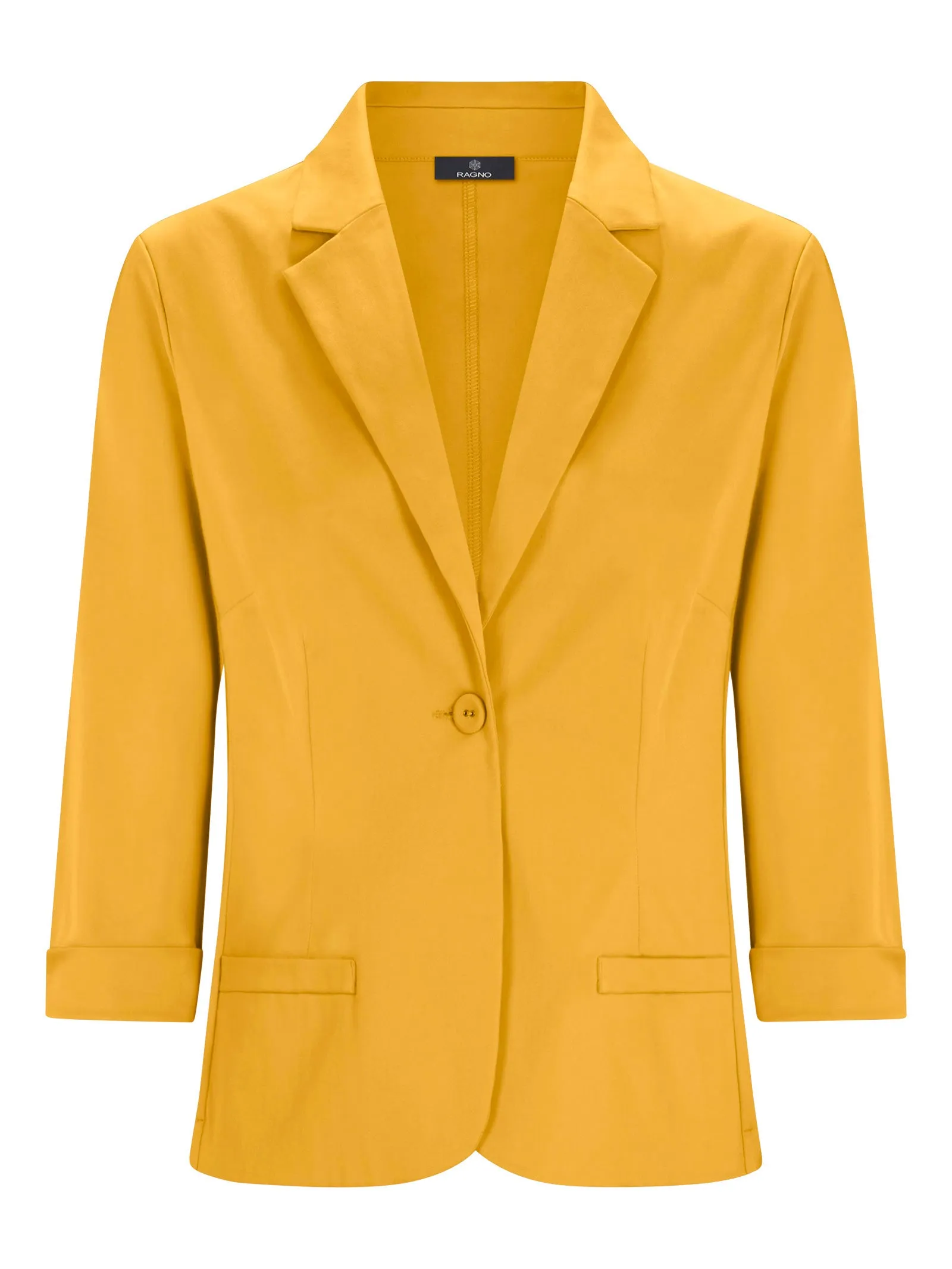 Blazer con manica 3/4 in Satin Power - Golden Spice