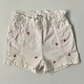 Bonpoint White Cherry Print Shorts: 3 Years