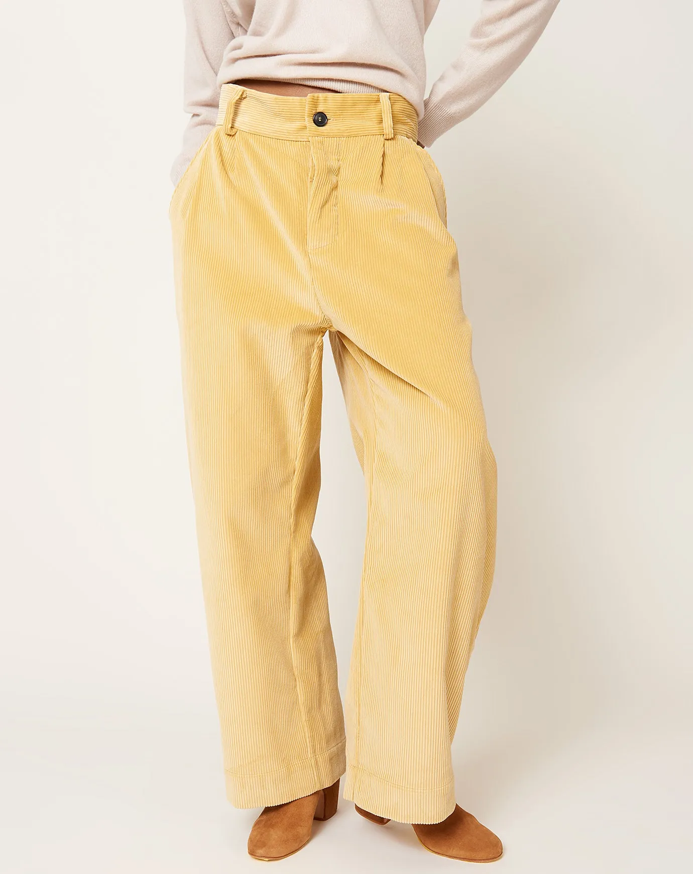 British Cord Robby Trouser in Light Fawn