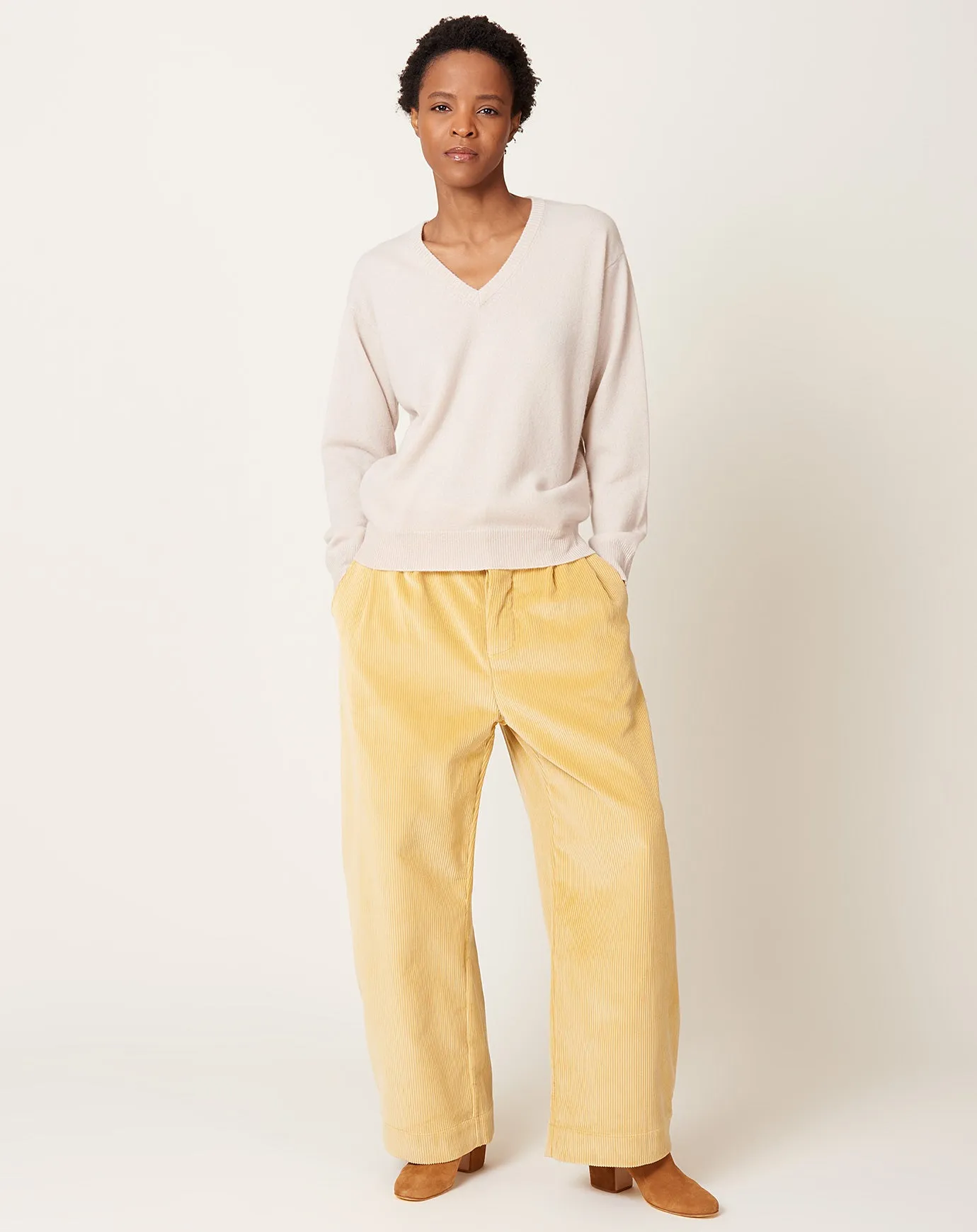 British Cord Robby Trouser in Light Fawn