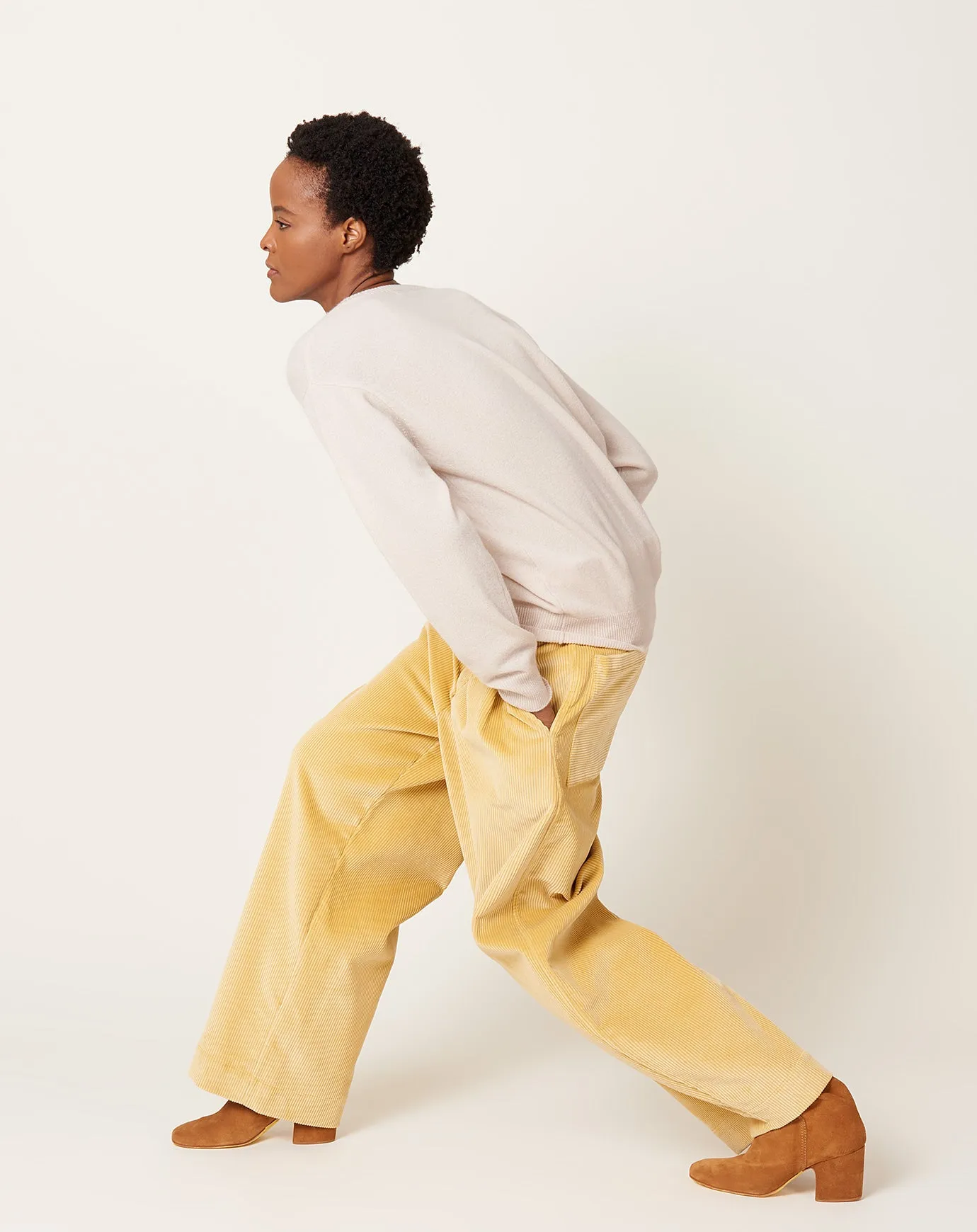 British Cord Robby Trouser in Light Fawn