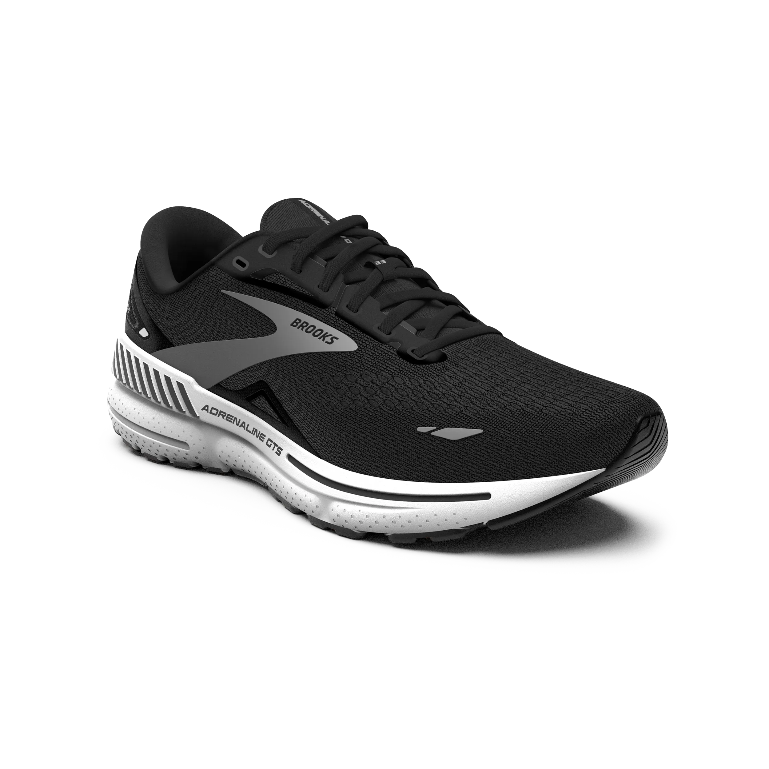 Brooks Adrenaline GTS 23 (2E Width) - Black/White/Sliver (Mens)