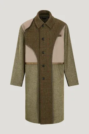 Brown Unisex Inside Out Wool Coat 