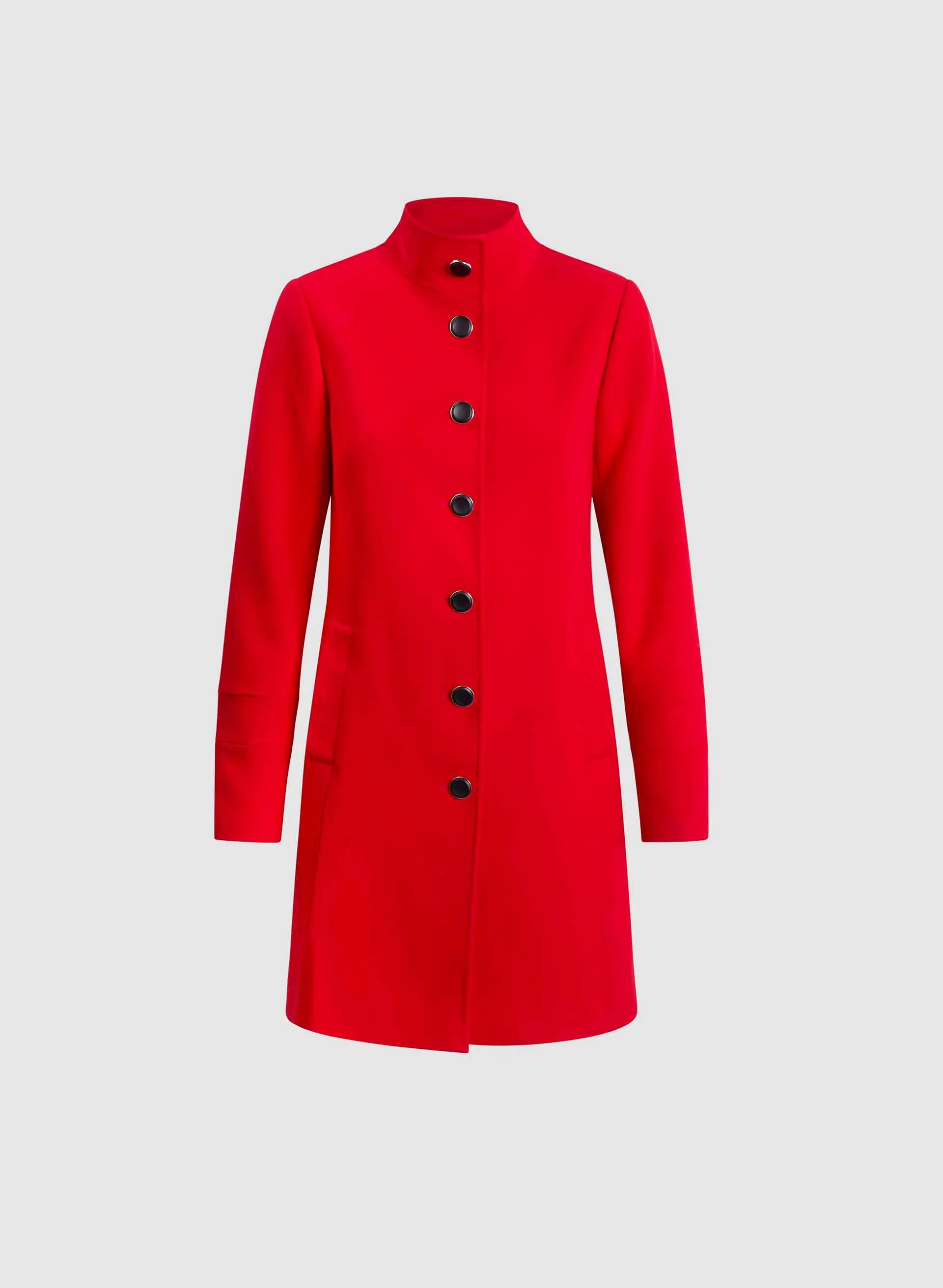 Button Front Trench Coat