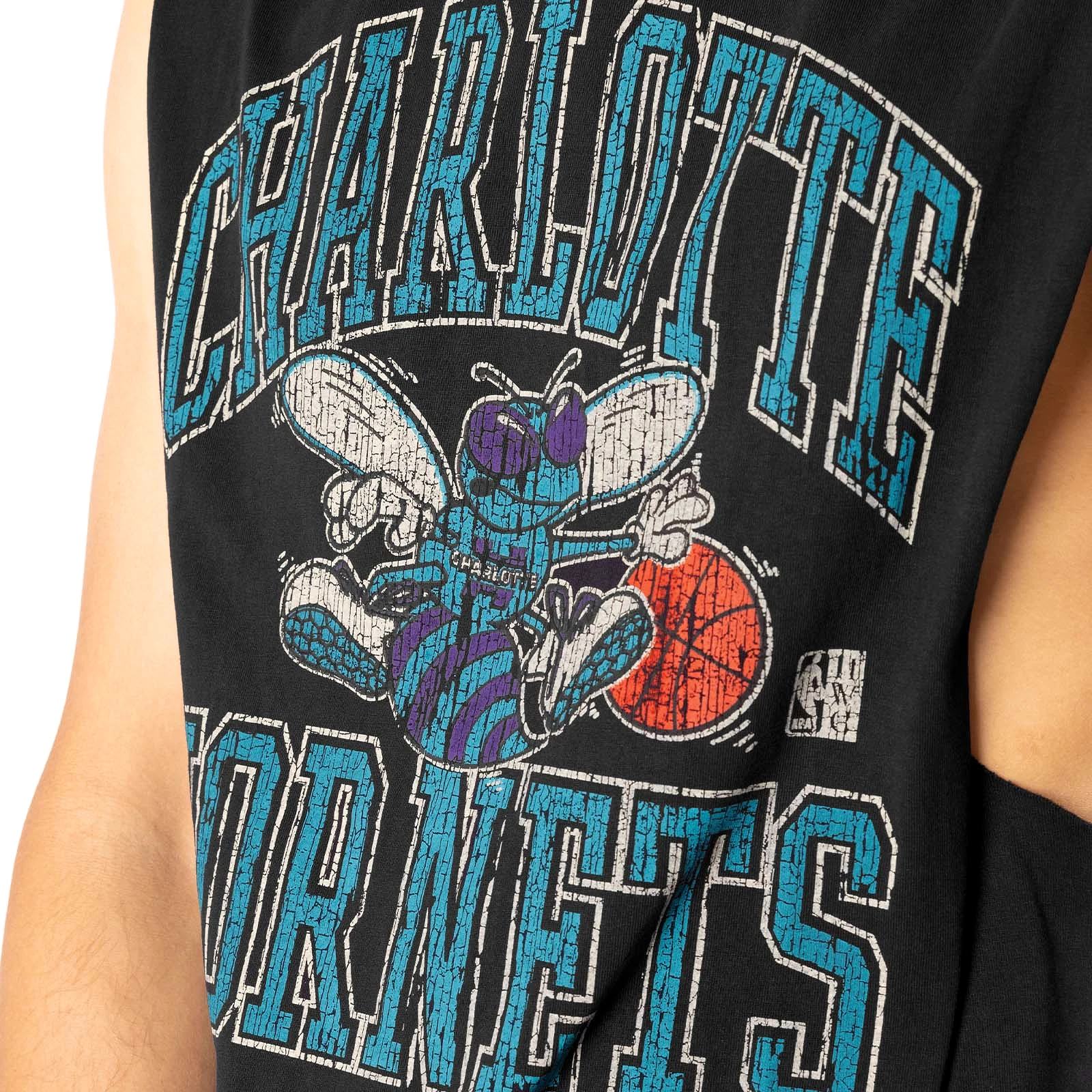 Charlotte Hornets Vintage HWC Ivy Arch Muscle Tank - Faded Black