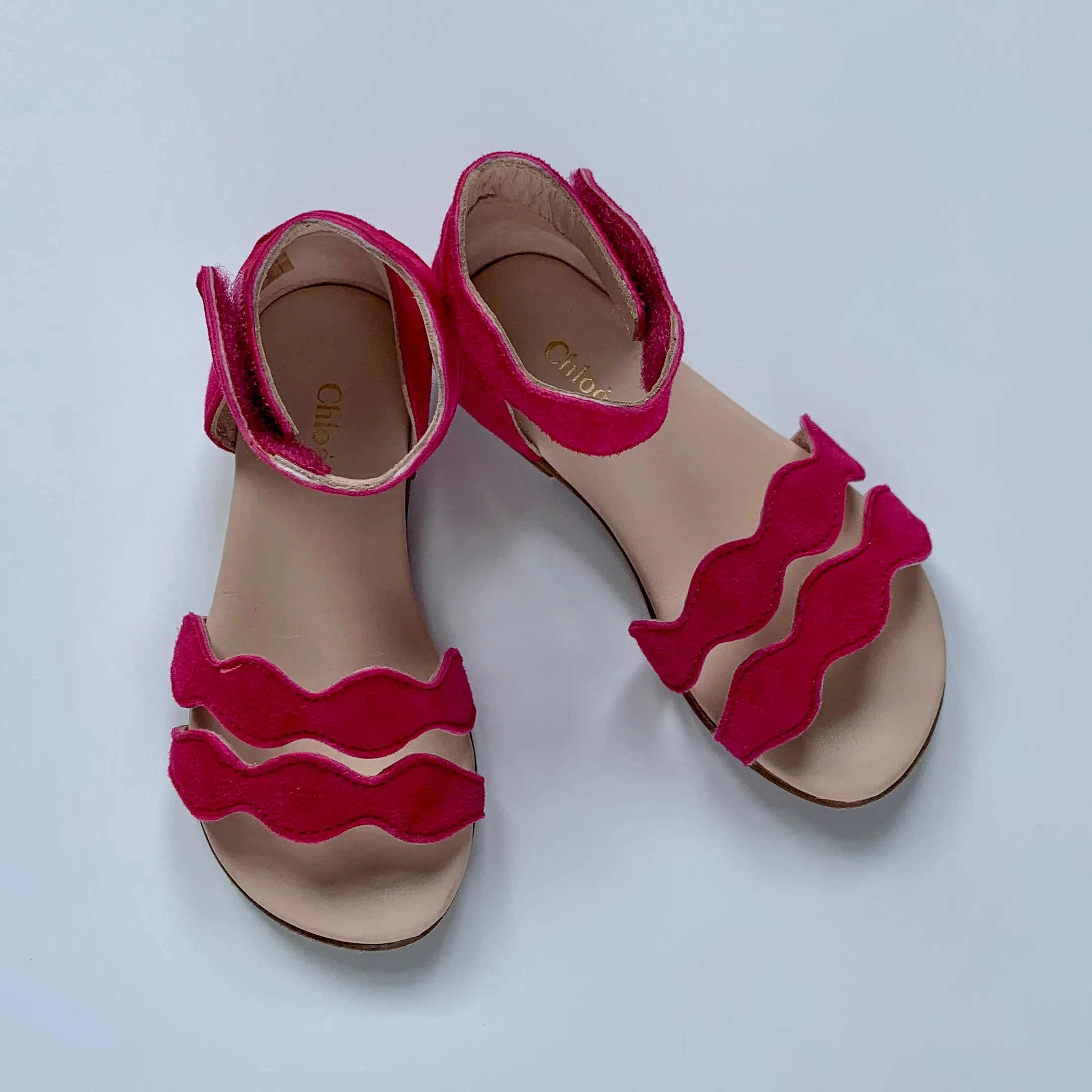 Chloé Pink Suede Sandals: Size EU 35