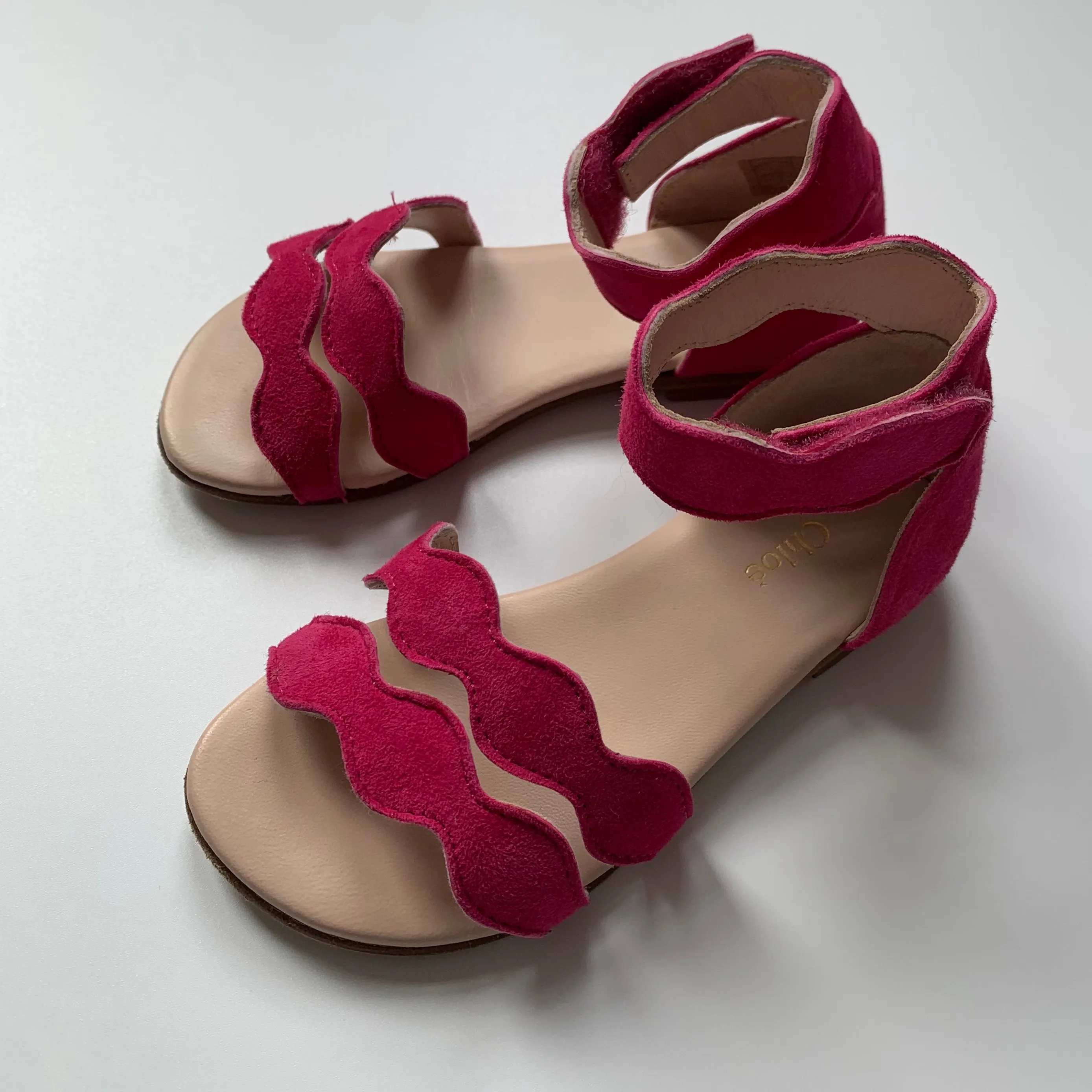 Chloé Pink Suede Sandals: Size EU 35