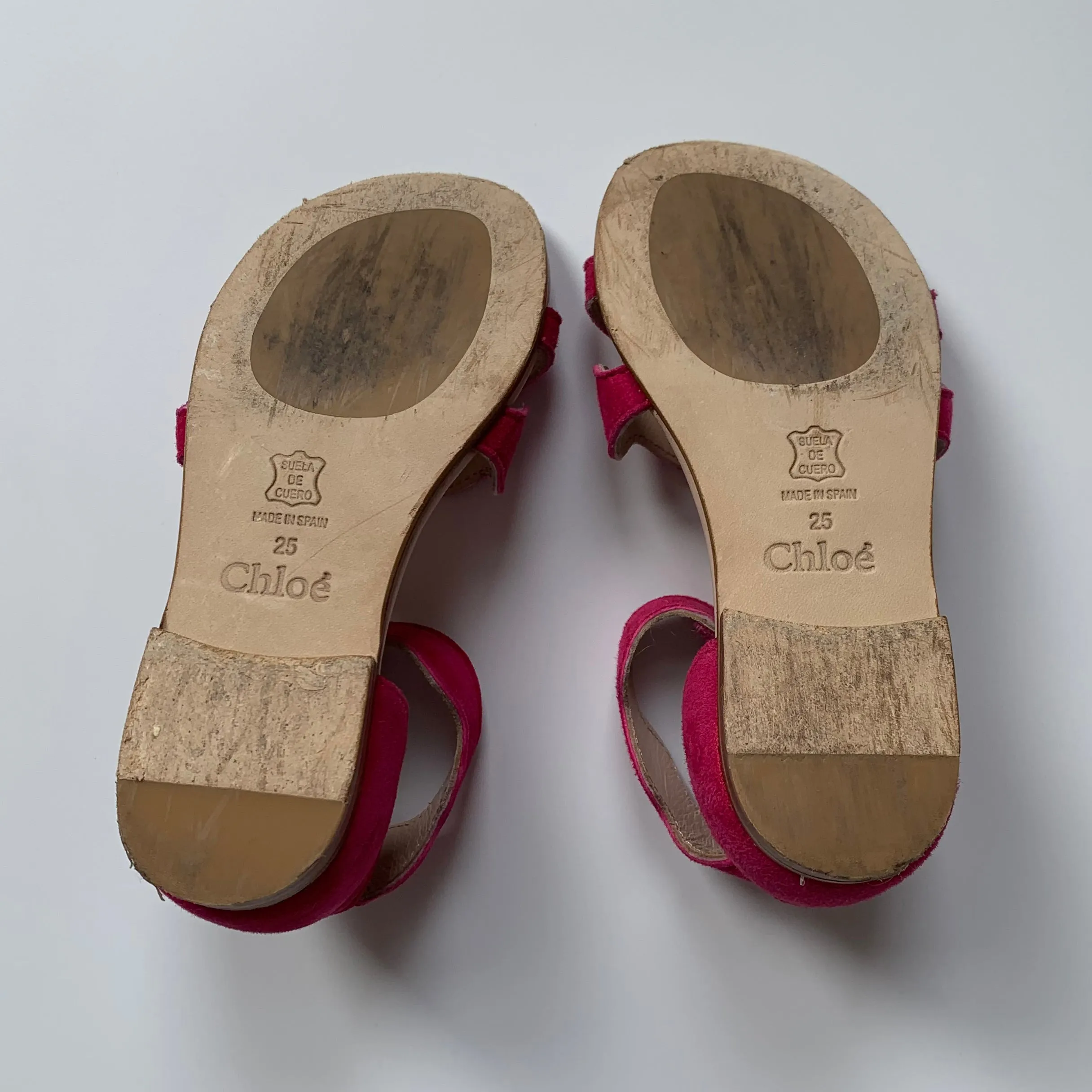 Chloé Pink Suede Sandals: Size EU 35