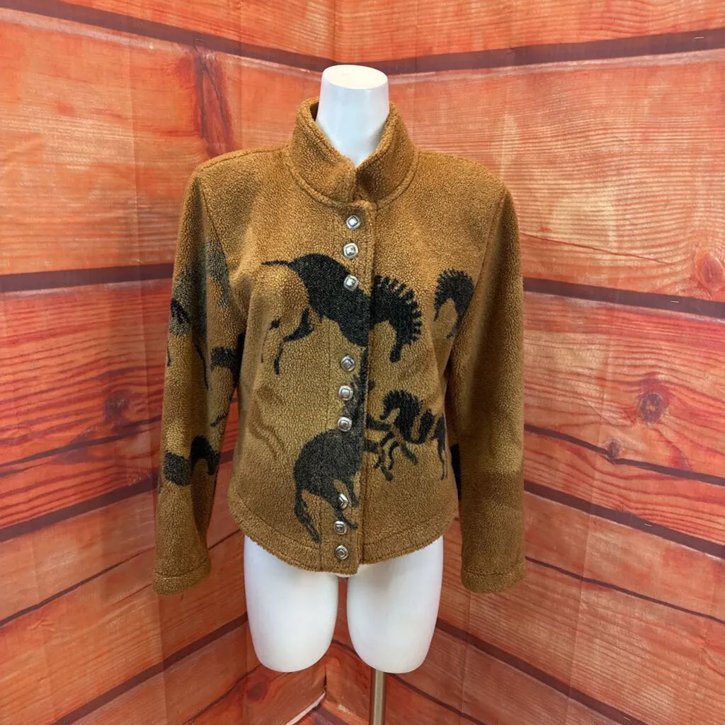 COUNTRY COLLECTION BROWN FLEECE JACKET SZ X LARGE TCC