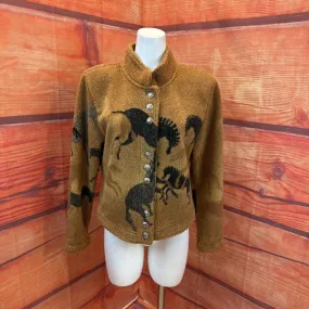 COUNTRY COLLECTION BROWN FLEECE JACKET SZ X LARGE TCC