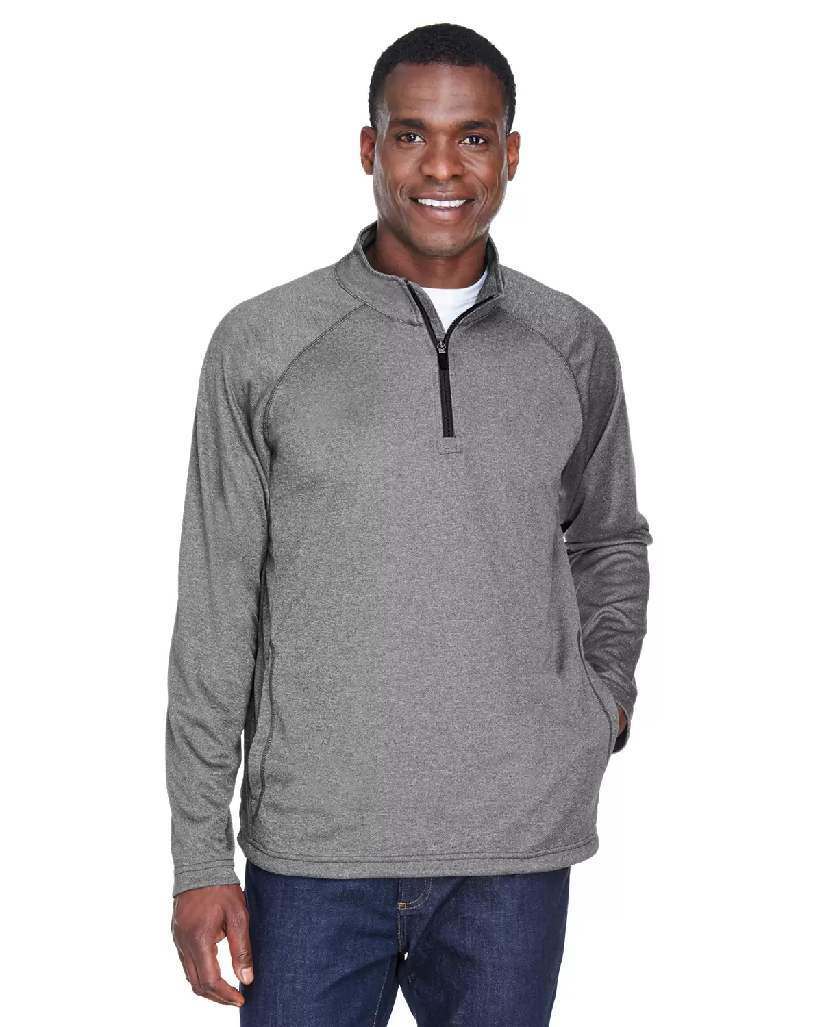 DG440 Devon & Jones Men's Stretch Tech-Shell Compass Quarter-Zip Jacket SKU: DG440