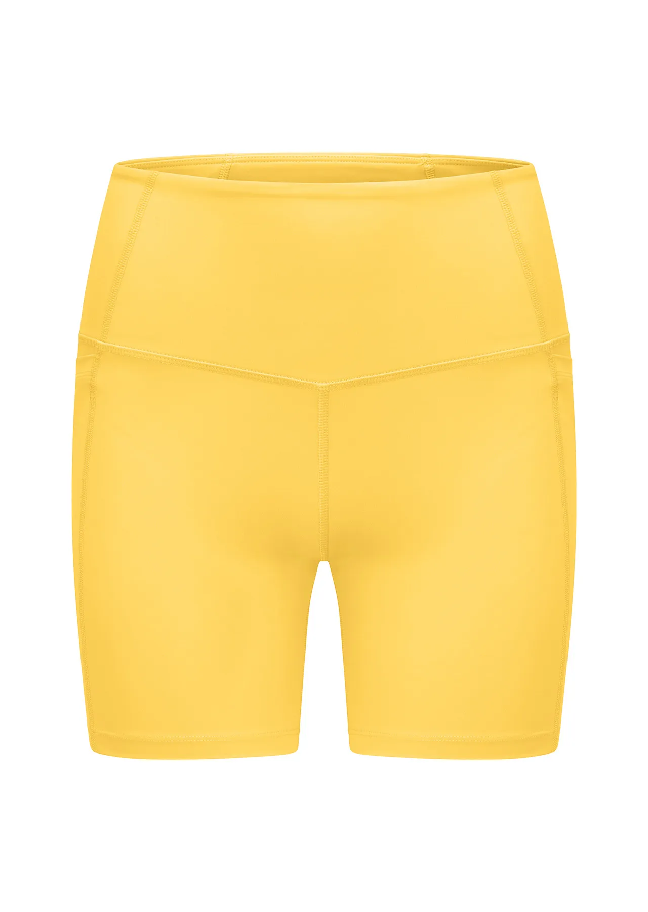 Distance Stomach Support Phone Bike Short | Yellow | Bike Shorts | Lorna Jane Australia