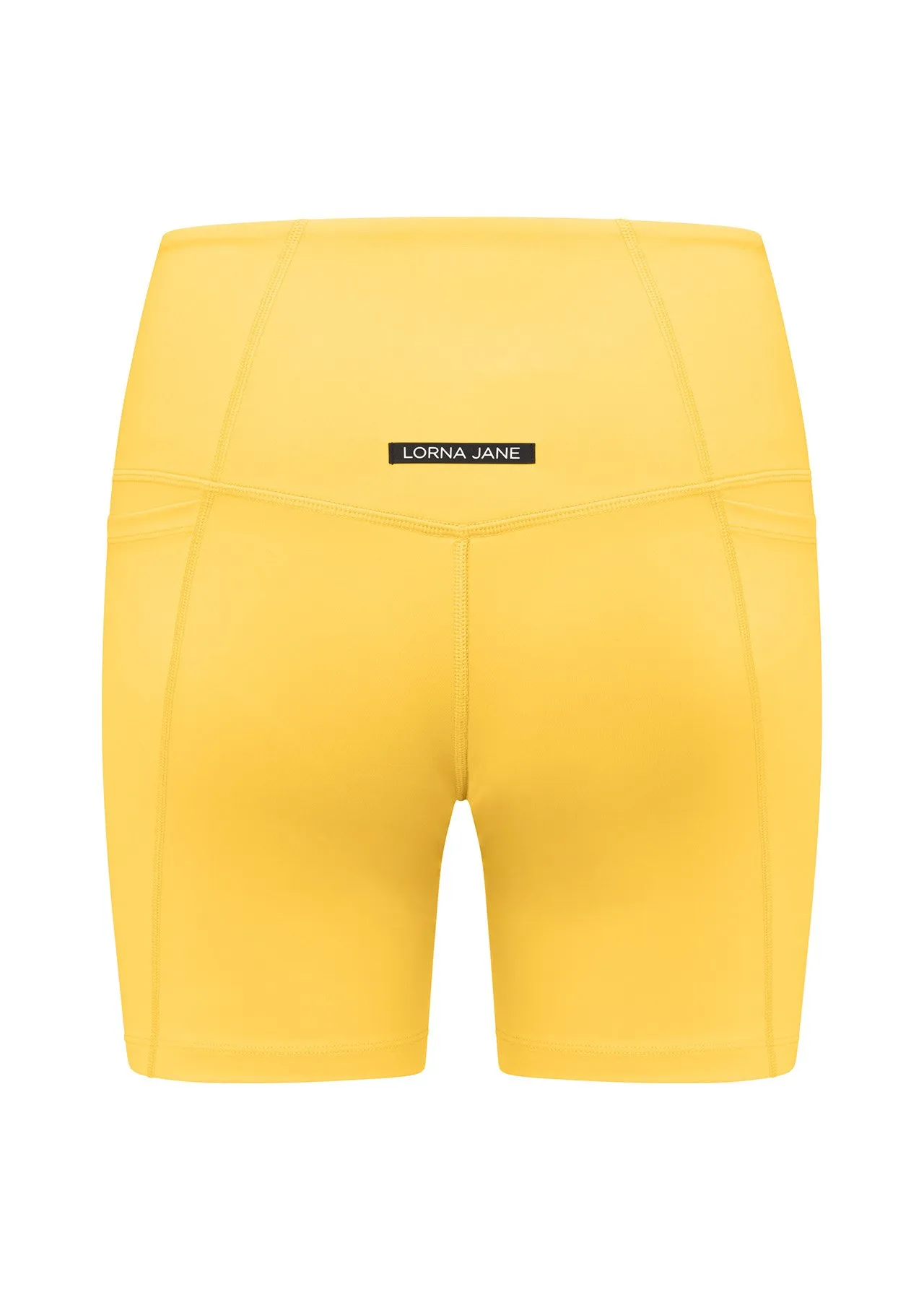 Distance Stomach Support Phone Bike Short | Yellow | Bike Shorts | Lorna Jane Australia