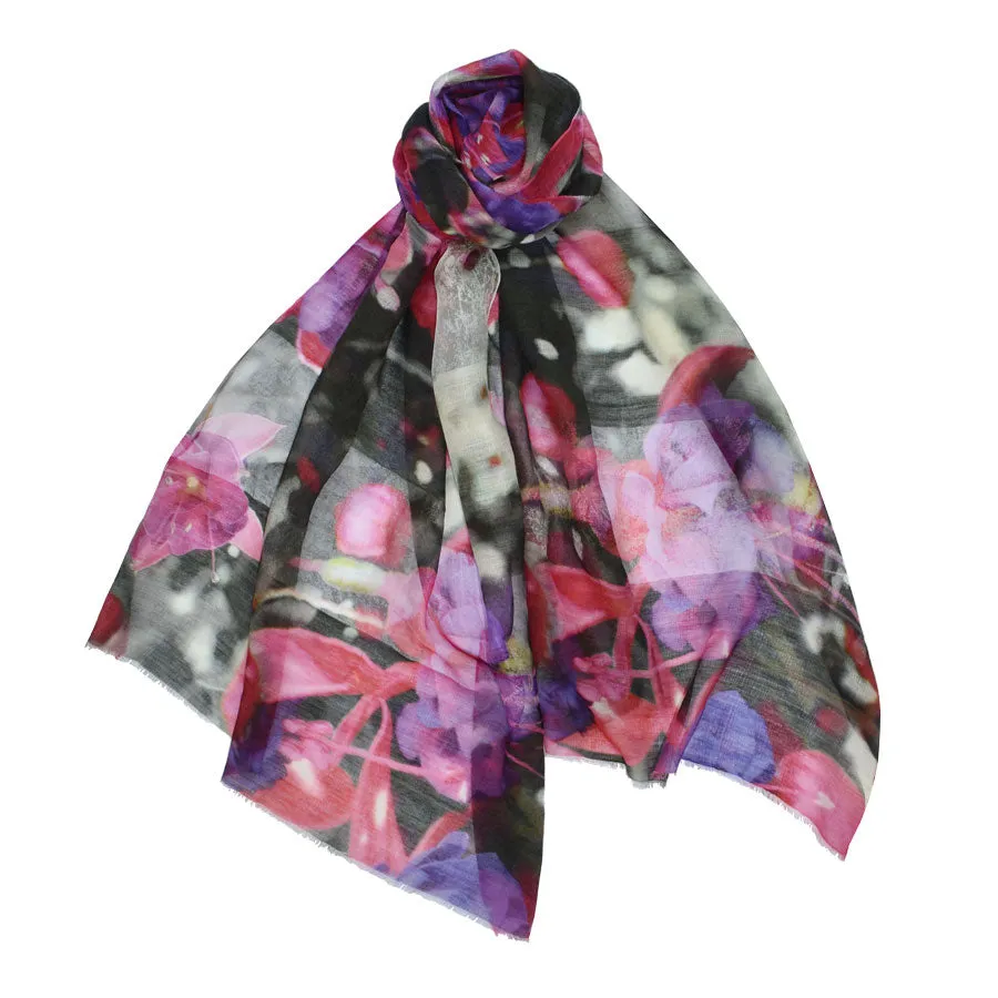 Dupatta Designs Dark Eyes Handwoven Floral Shawl