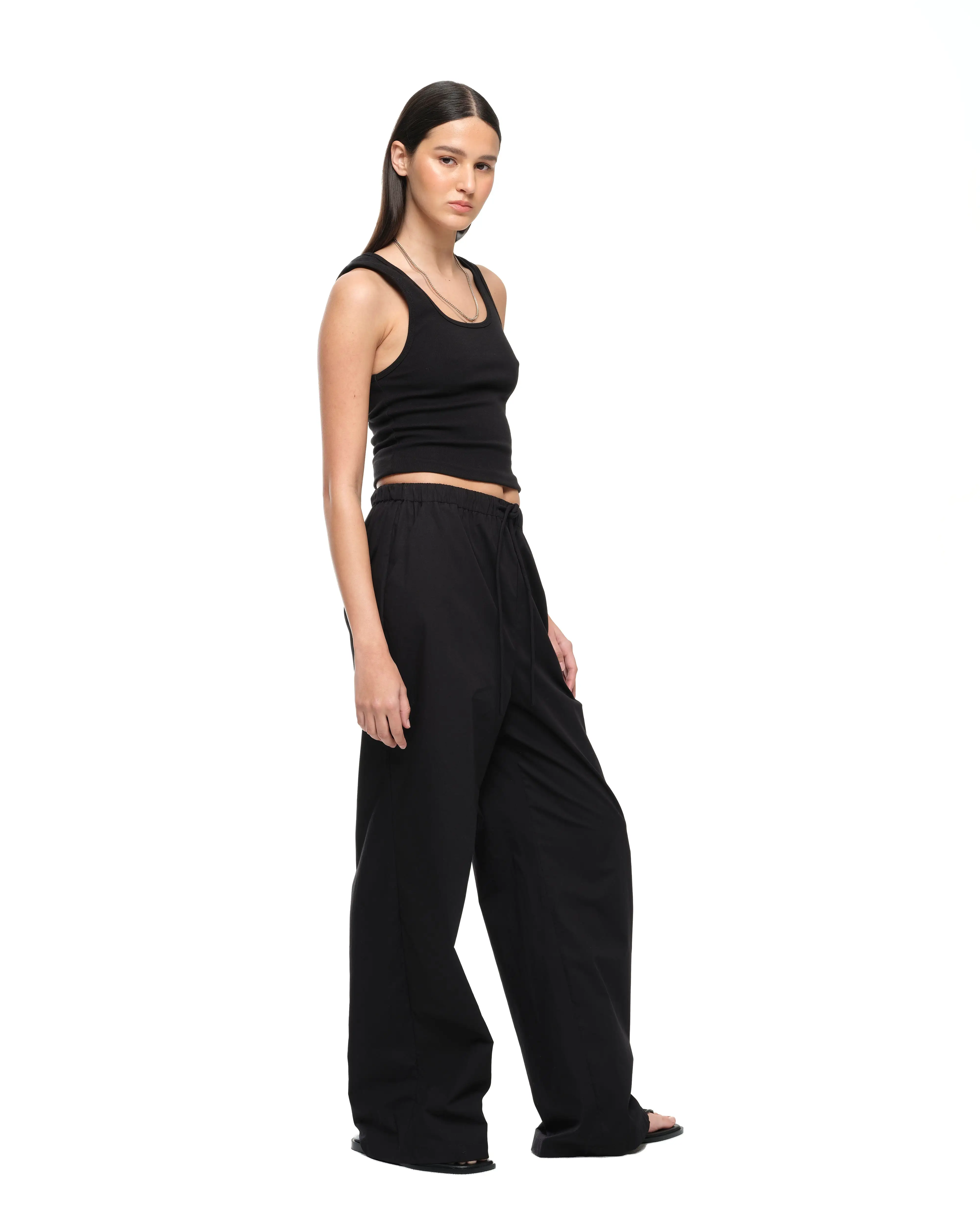 EVERYDAY WIDE LEG PANT - BLACK