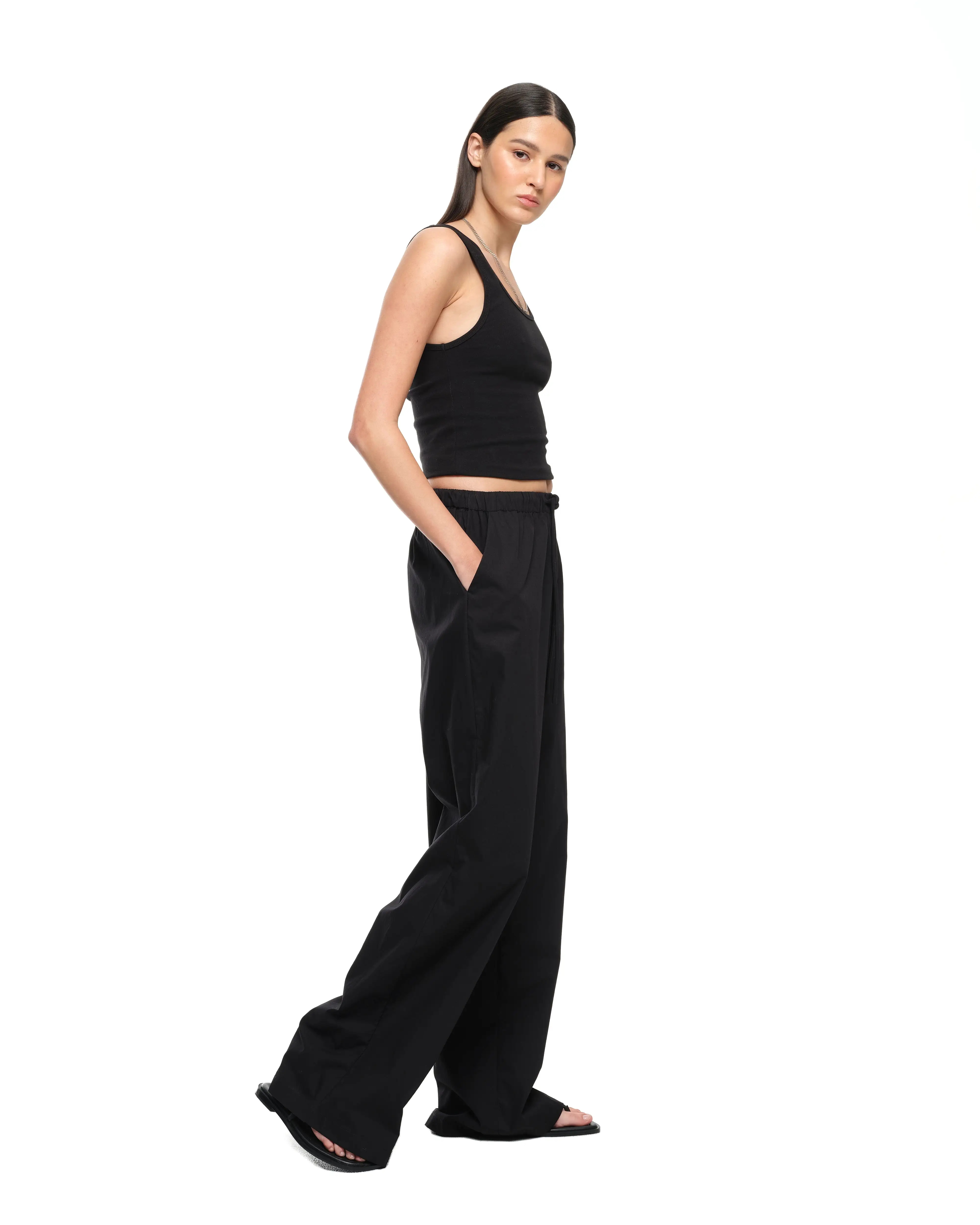 EVERYDAY WIDE LEG PANT - BLACK