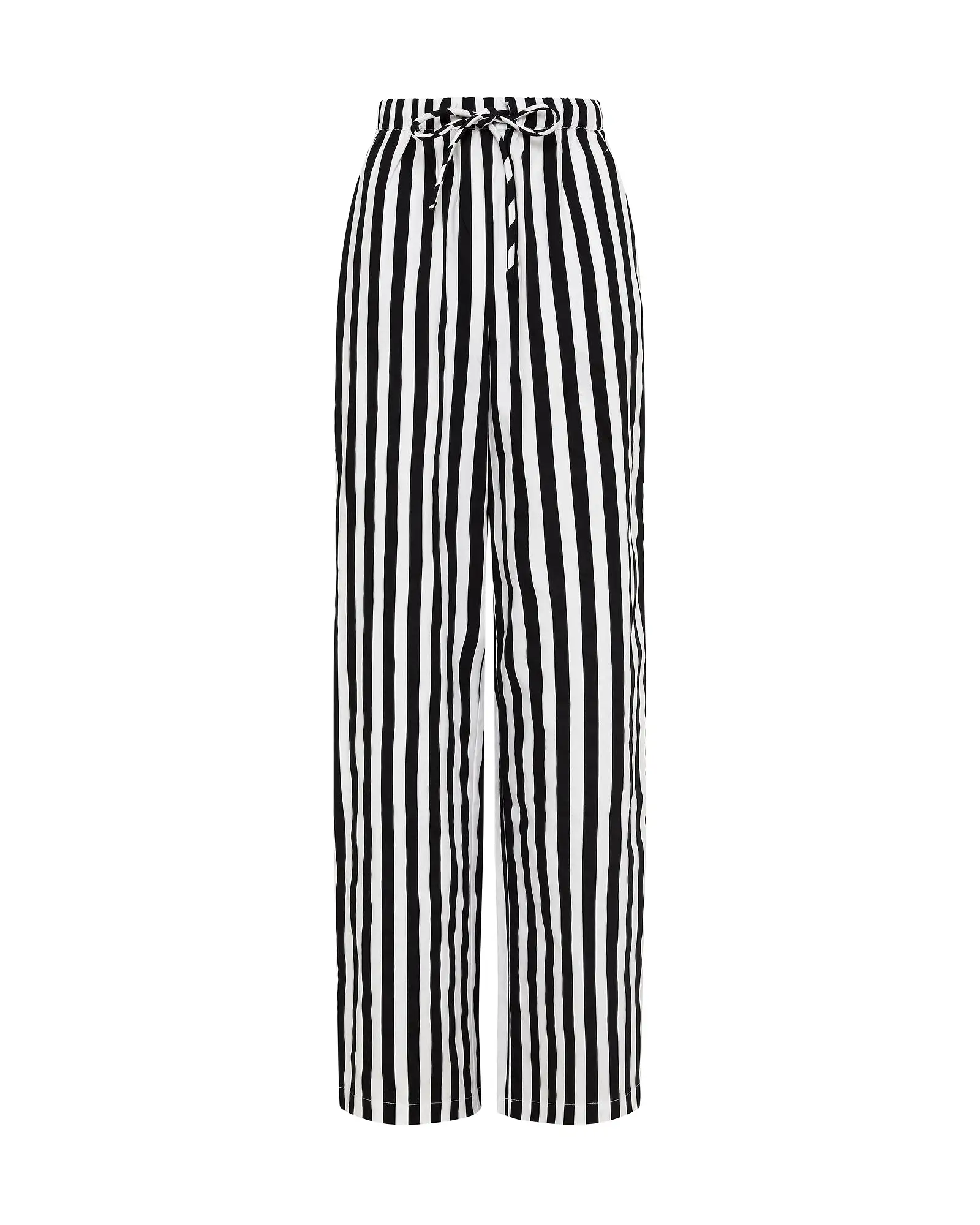 EVERYDAY WIDE LEG PANT - BLACK/WHITE STRIPE