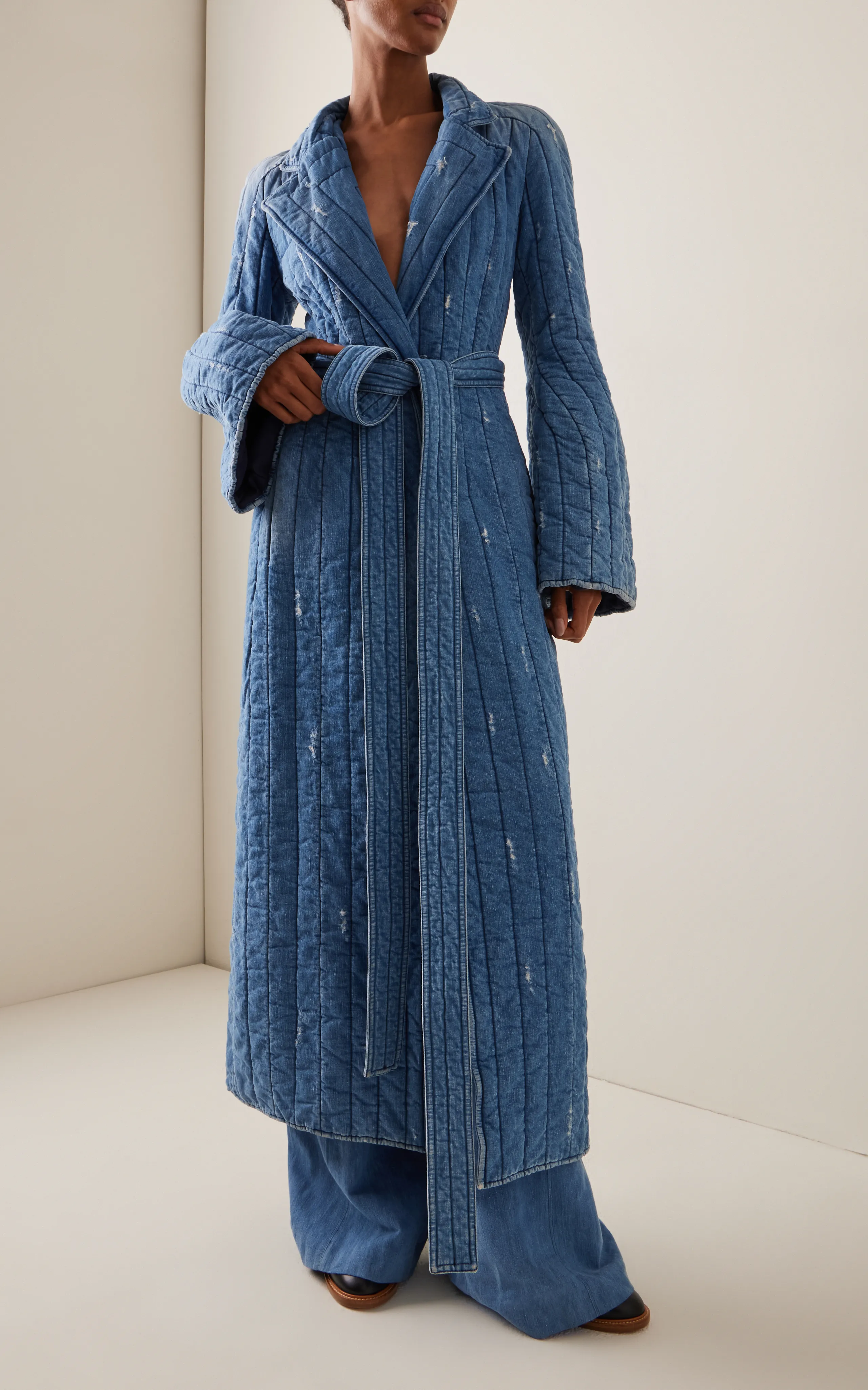 Gabriela Hearst Dalloway Quilted Cotton-Linen Coat