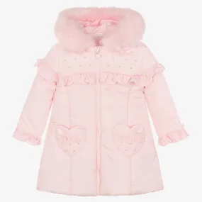 Girls Pink Padded Coat