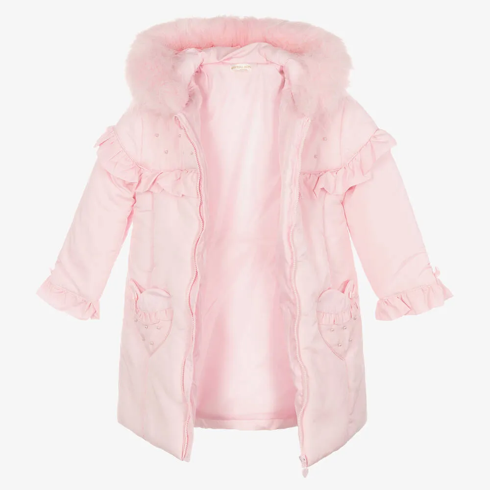 Girls Pink Padded Coat