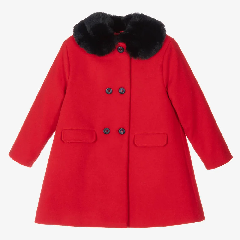 Girls Red Traditional Coat