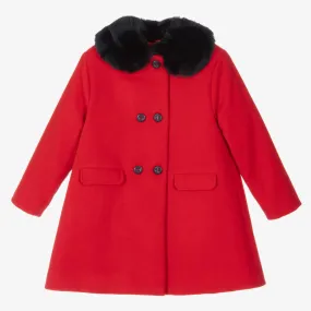 Girls Red Traditional Coat