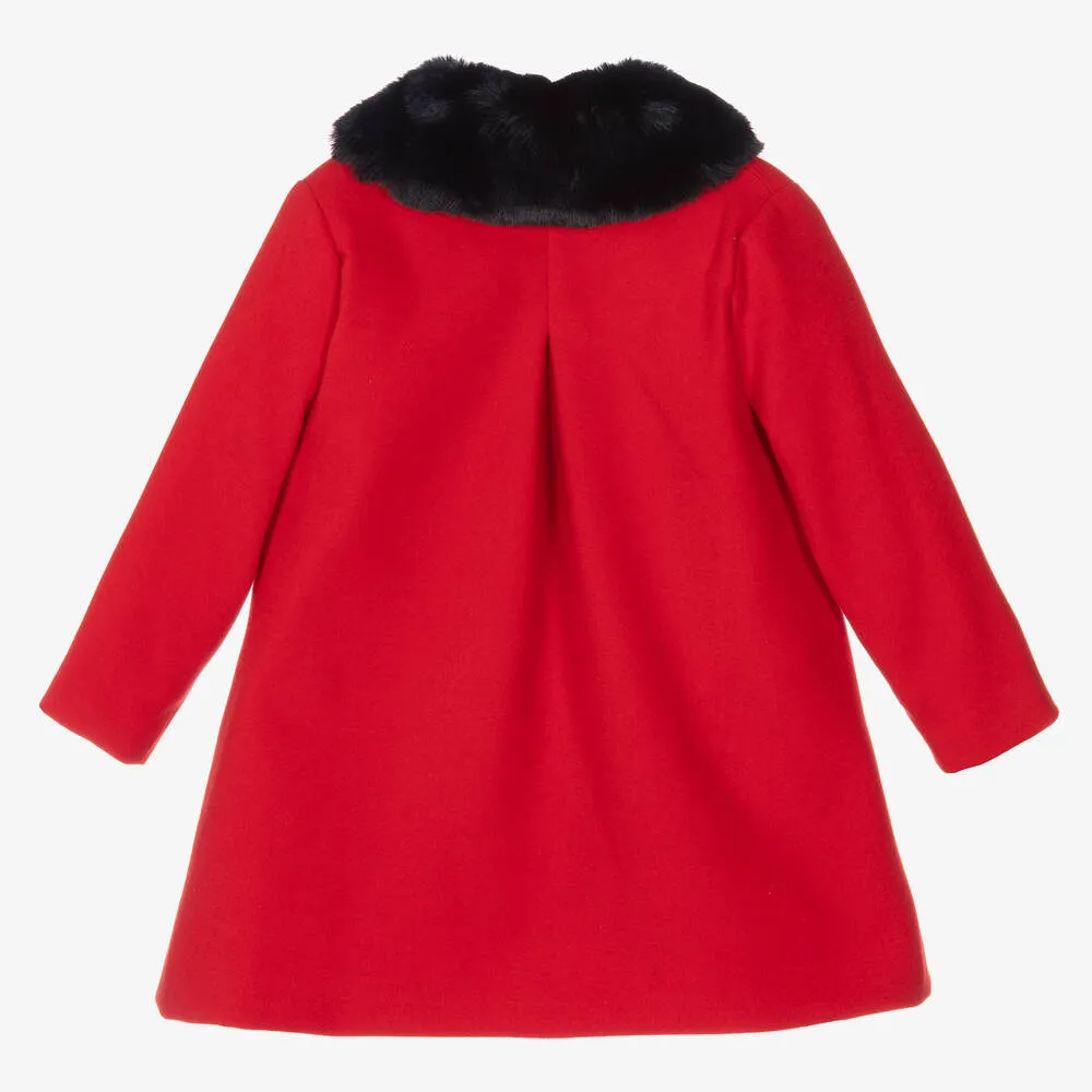 Girls Red Traditional Coat