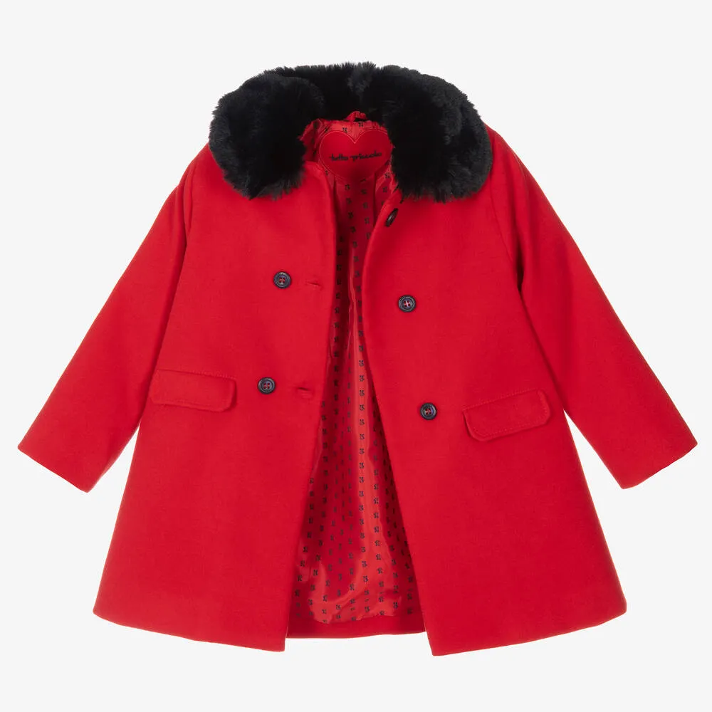 Girls Red Traditional Coat