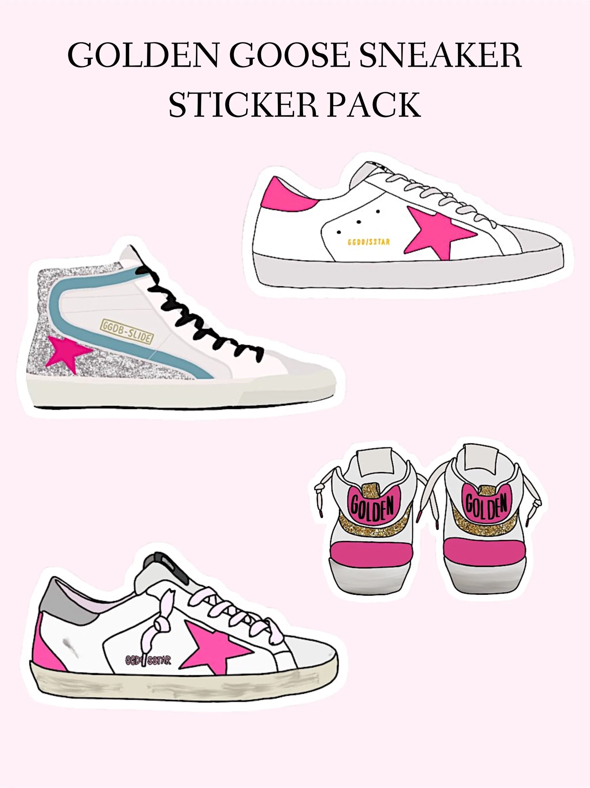 Golden Goose Sneaker Sticker Pack