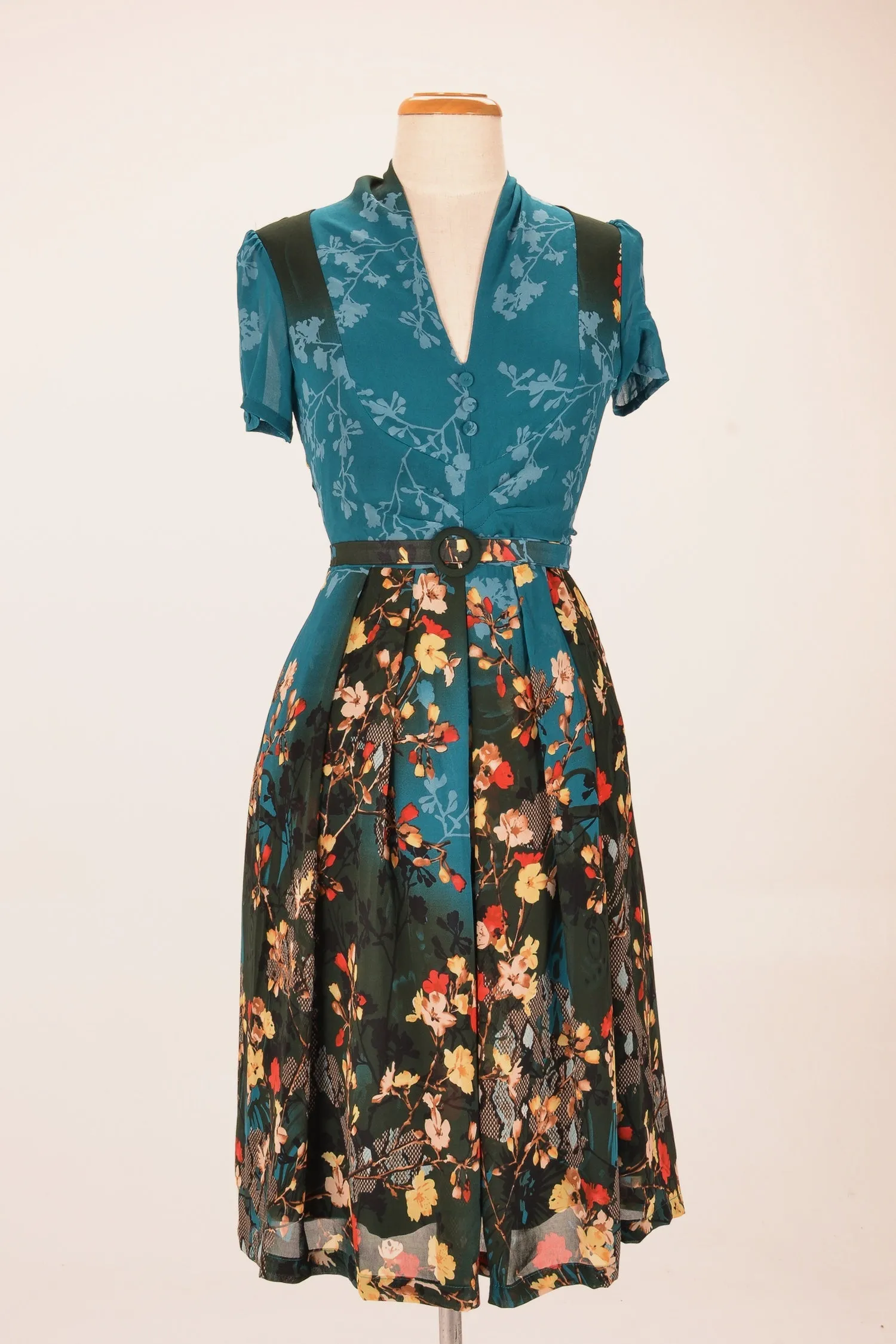 Grace Kelly Teal Floral