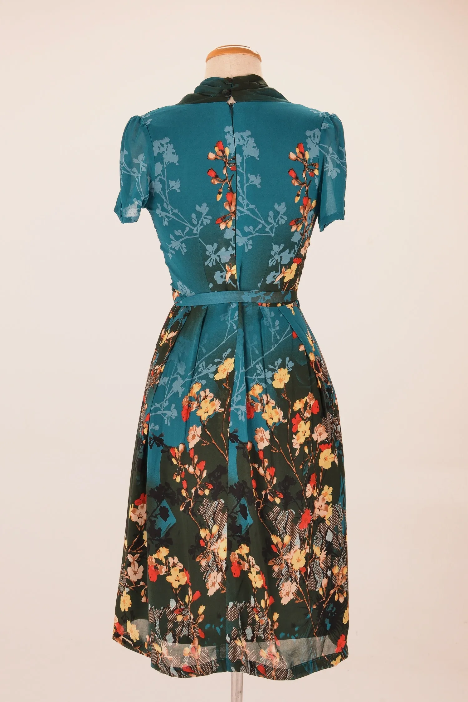 Grace Kelly Teal Floral