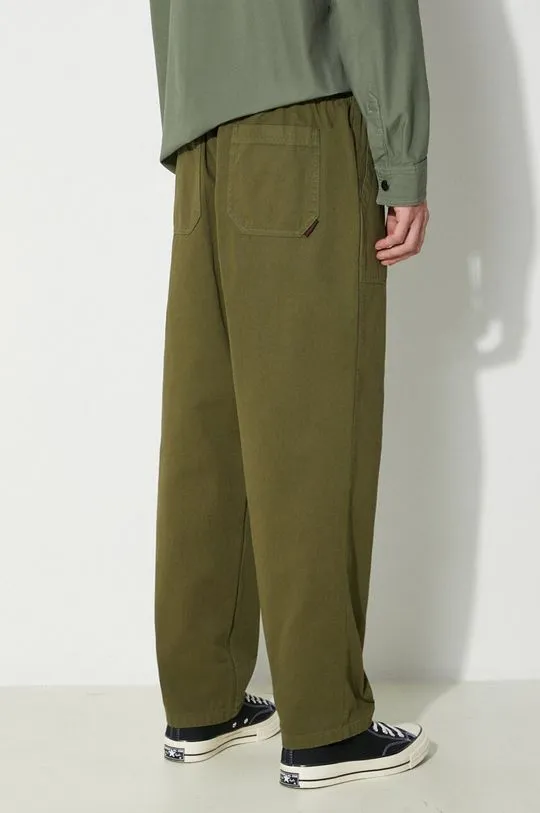 Gramicci cotton trousers Loose Tapered Ridge Pant green color G114.OGT