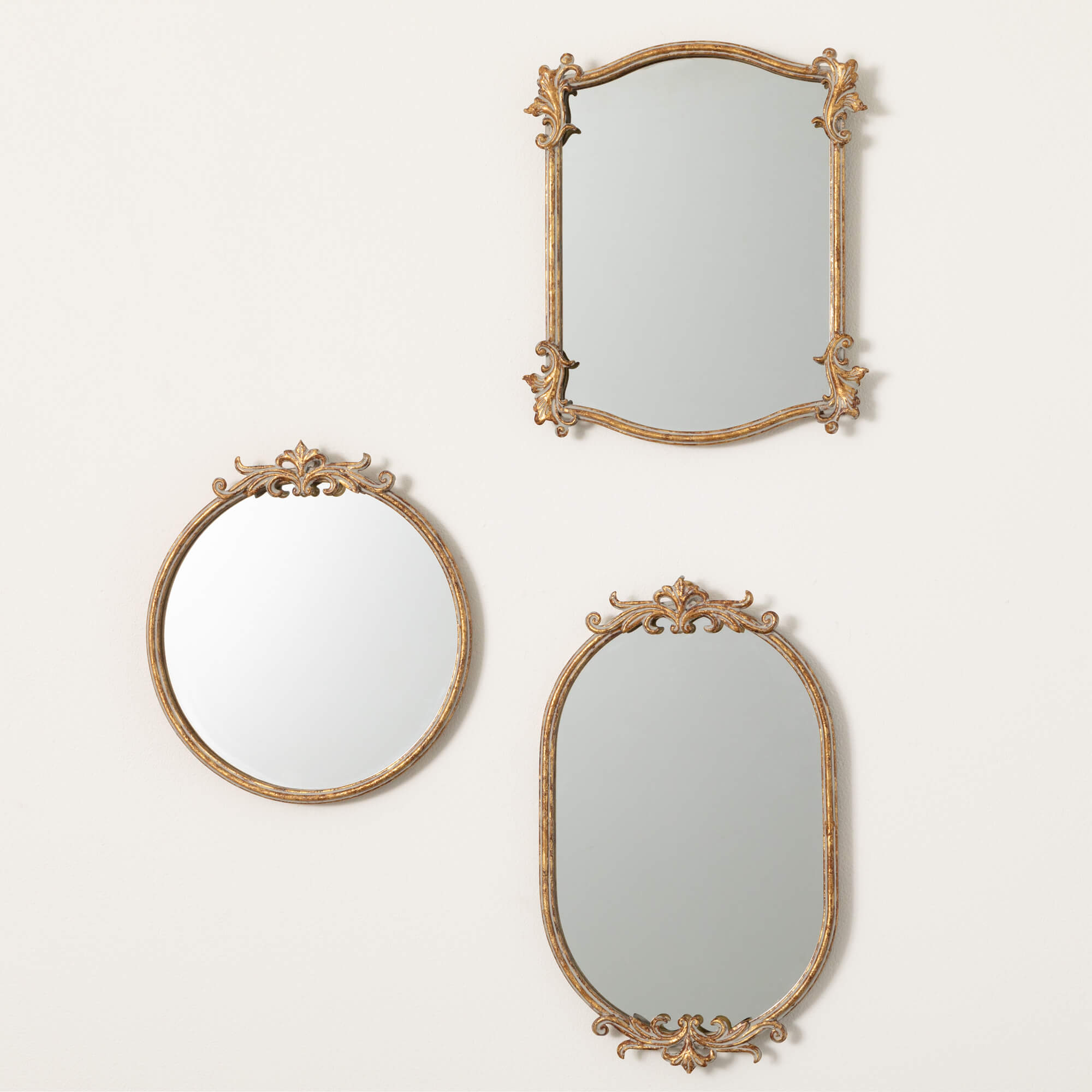 Heirloom Ornate Mirror Trio