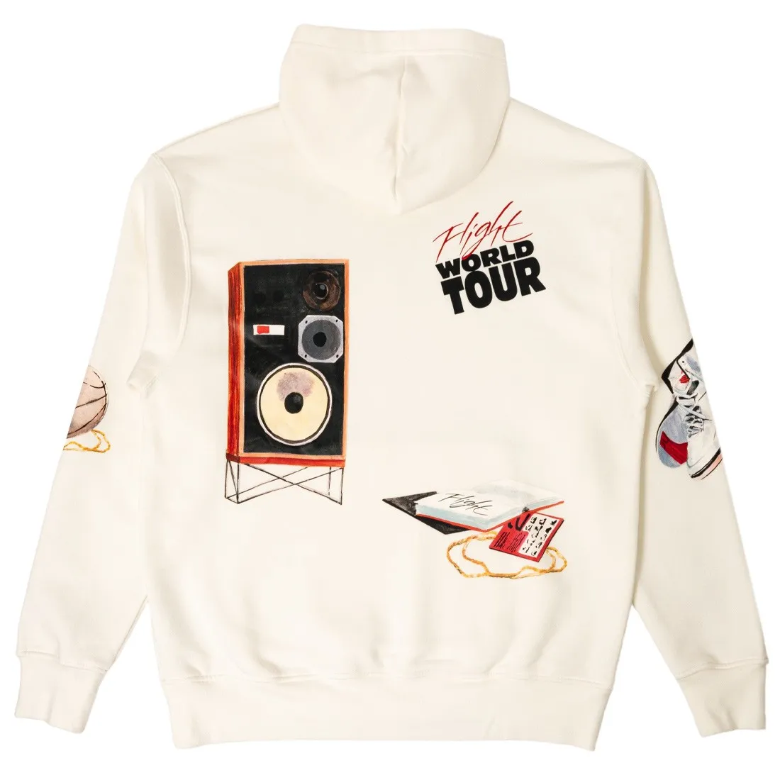 Jordan Men Flight Artist Series Hoodie (sail / black / university red)