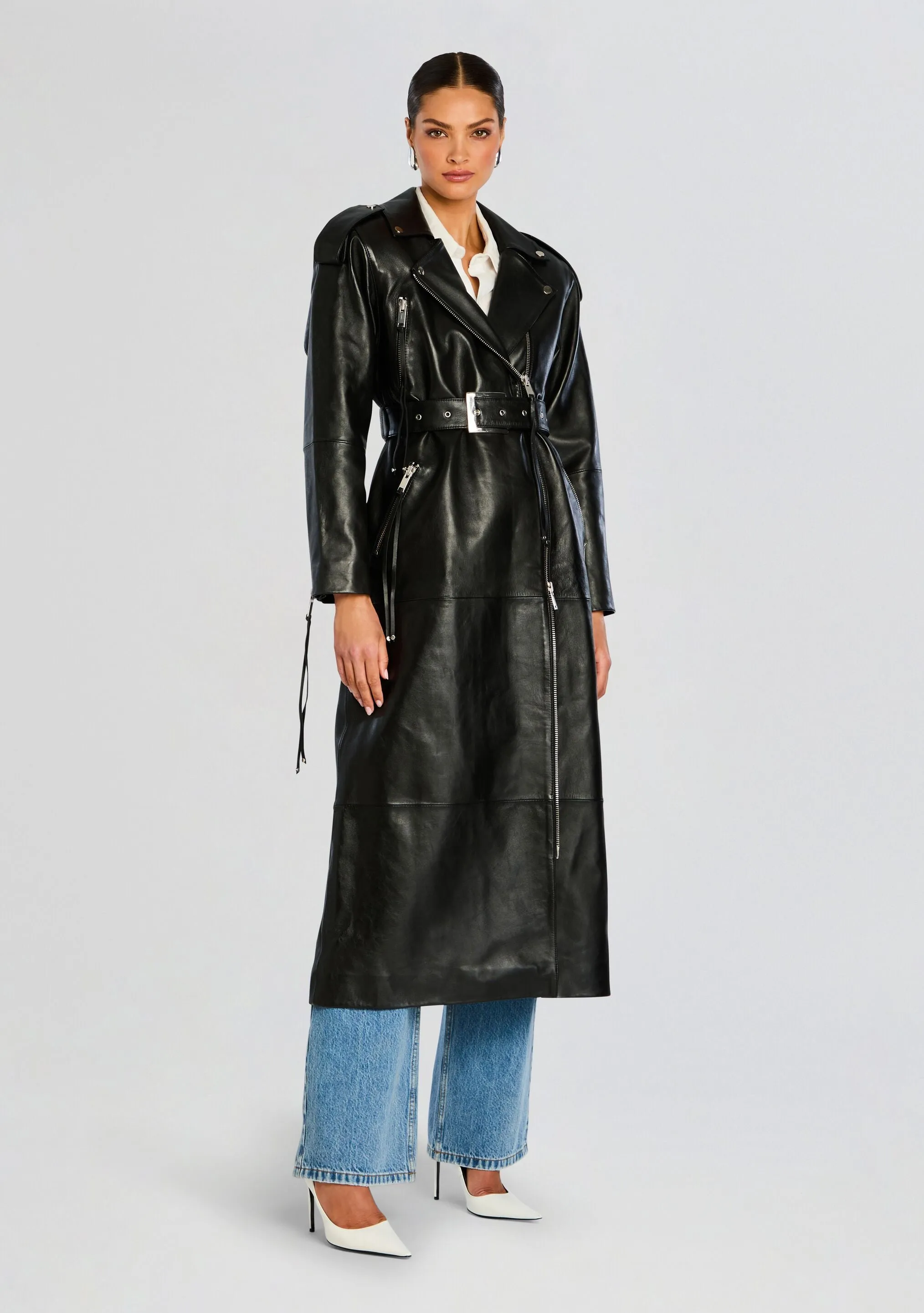 Knightley Leather Trench Coat