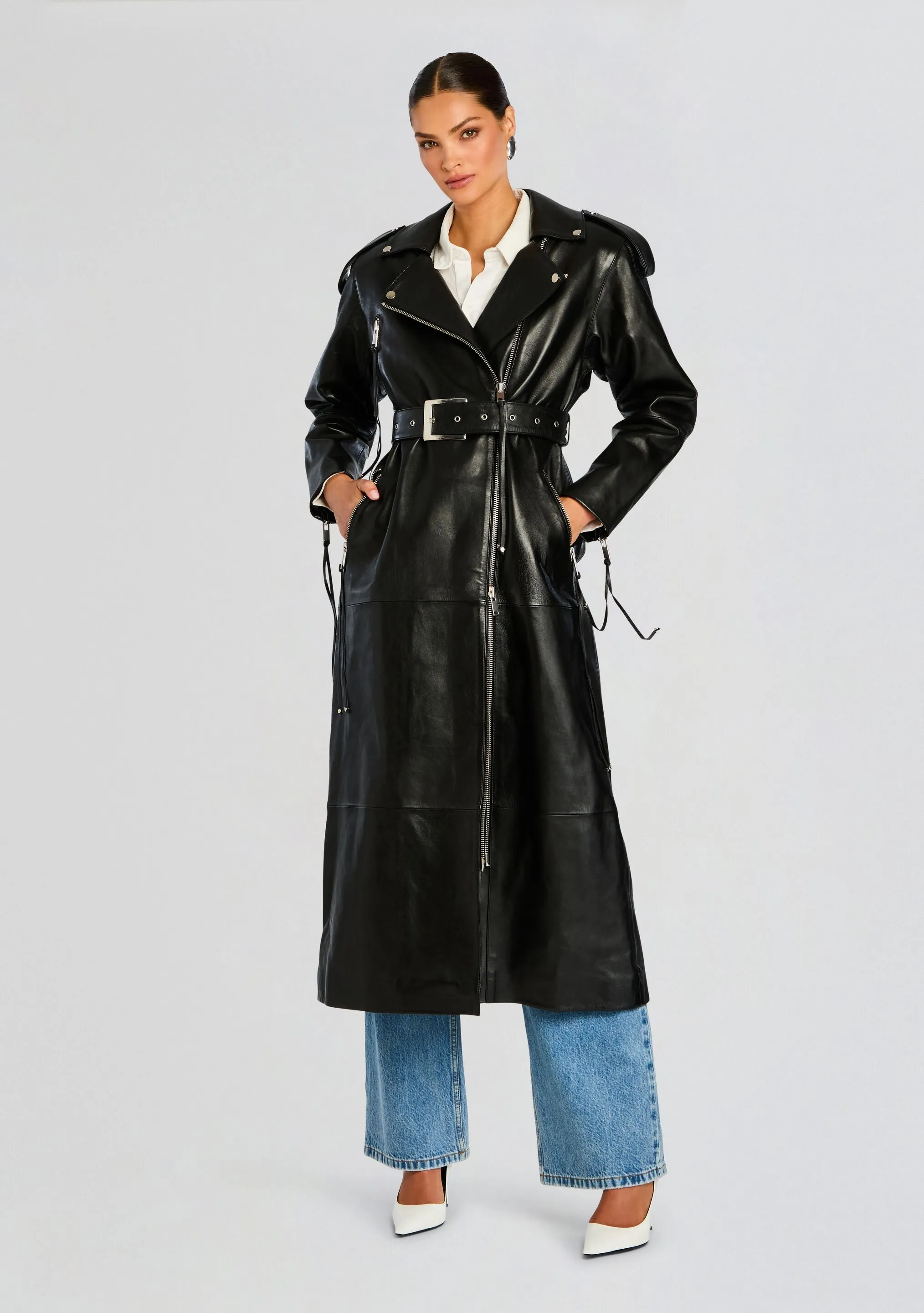 Knightley Leather Trench Coat