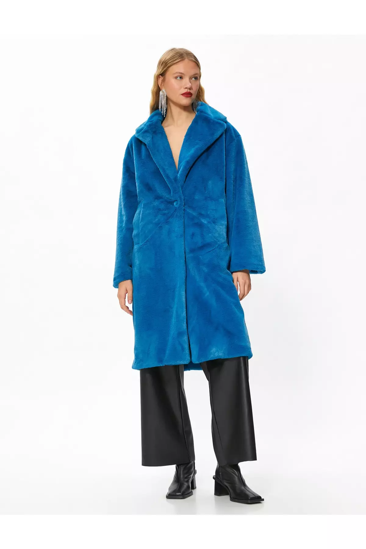 KOTON Long Plush Coat