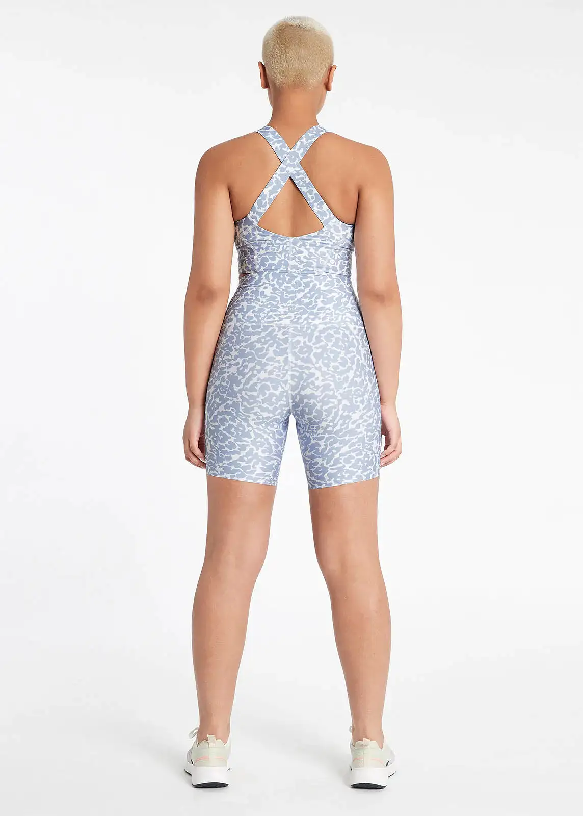 Laser Hem Bike Short - Sky Blue