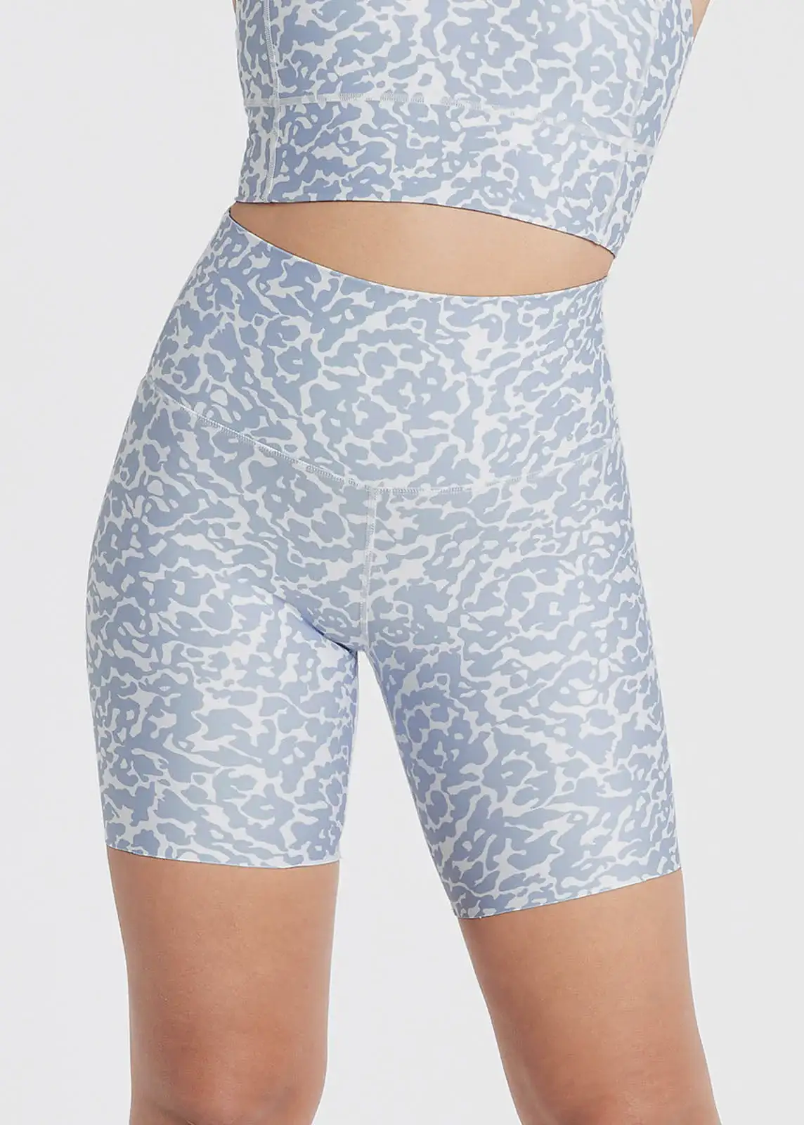 Laser Hem Bike Short - Sky Blue