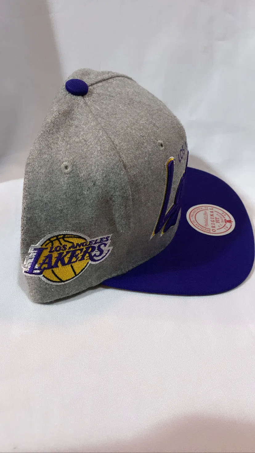 Los Angeles Lakers NBA Mitchell & Ness Original Fit Wool Mens Snapback Hat