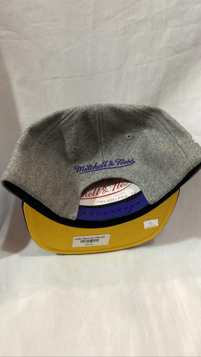 Los Angeles Lakers NBA Mitchell & Ness Original Fit Wool Mens Snapback Hat